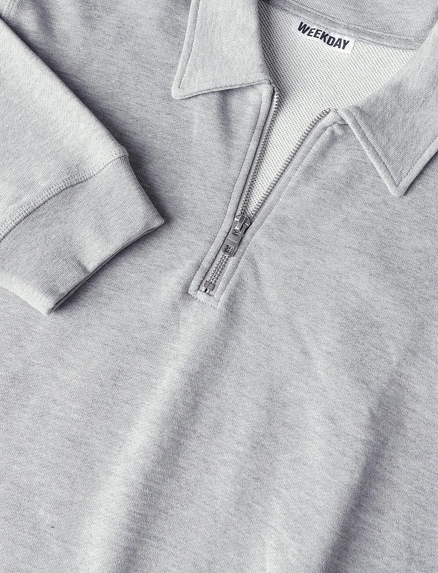 Weekday - Quarter zip sweatshirt - dressipluusid - grey melange - 2