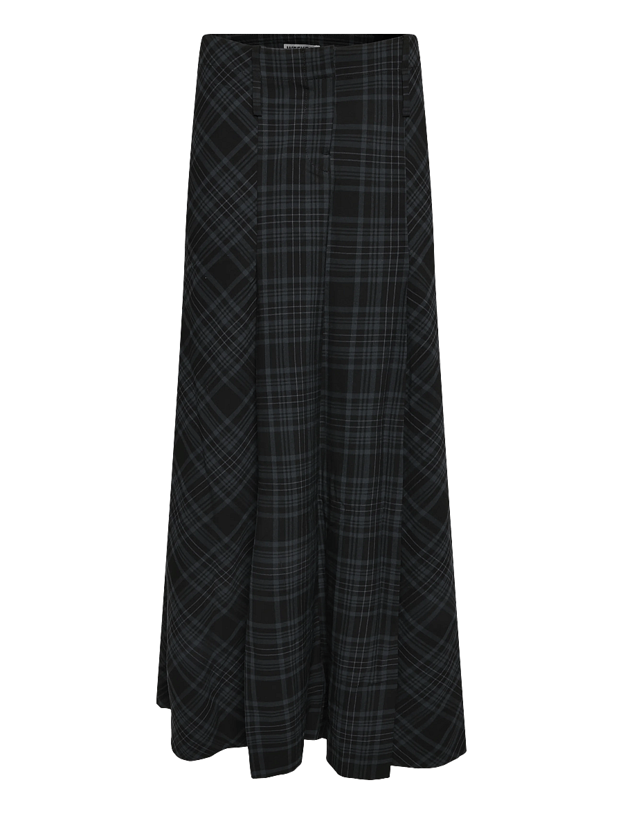 Weekday - Noelle long skirt - maxi nederdele - black/navy check - 1