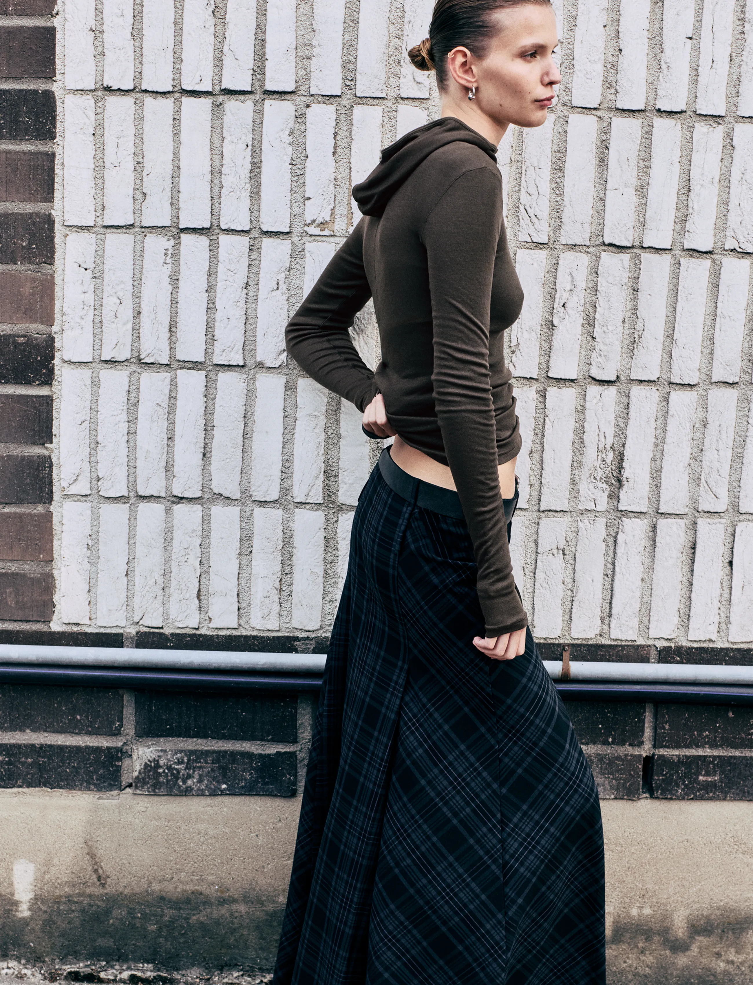 Weekday - Noelle long skirt - maxi nederdele - black/navy check - 3