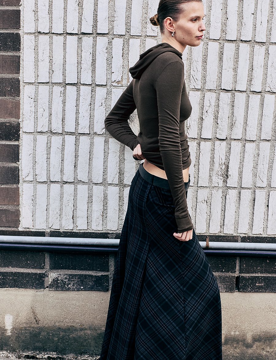 Weekday - Noelle long skirt - maxi nederdele - black/navy check - 3