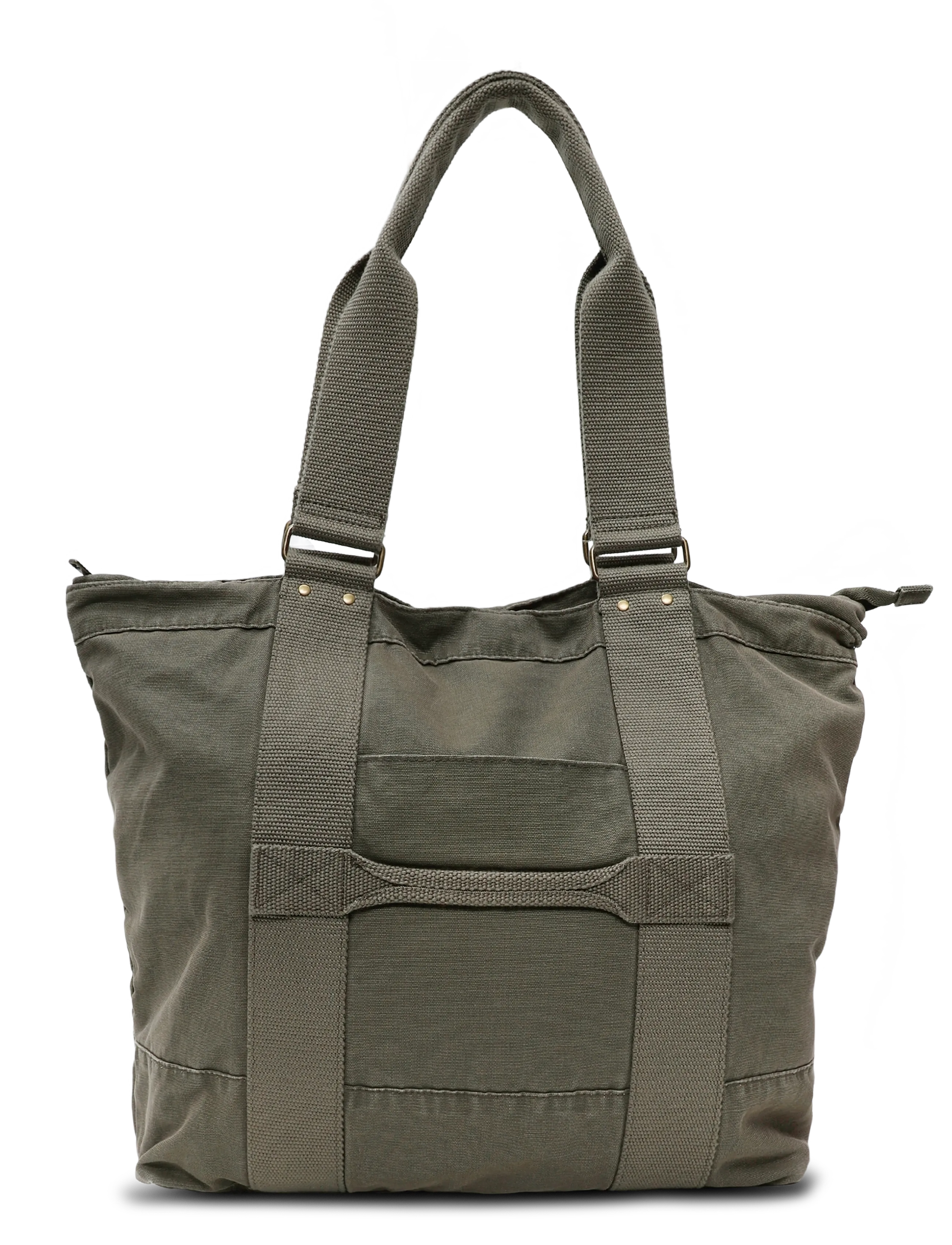Weekday - Parker Large Tote Bag - tote bags - khaki green - 1