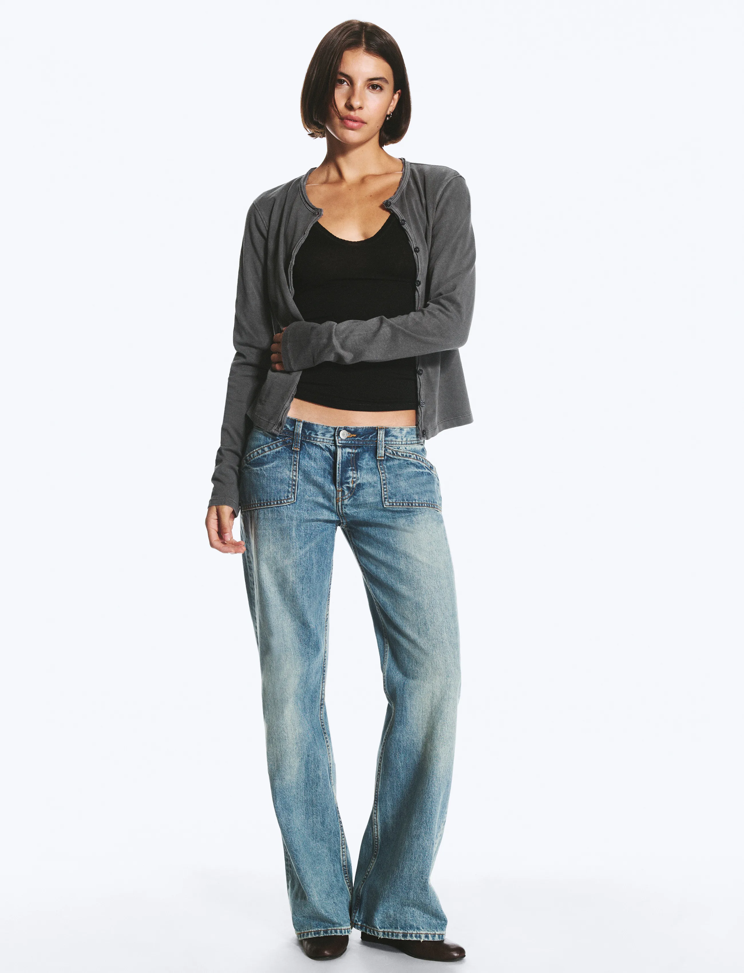 Weekday Aster Bootcut pocket - Mode trends - COSTAL BLUE / blue