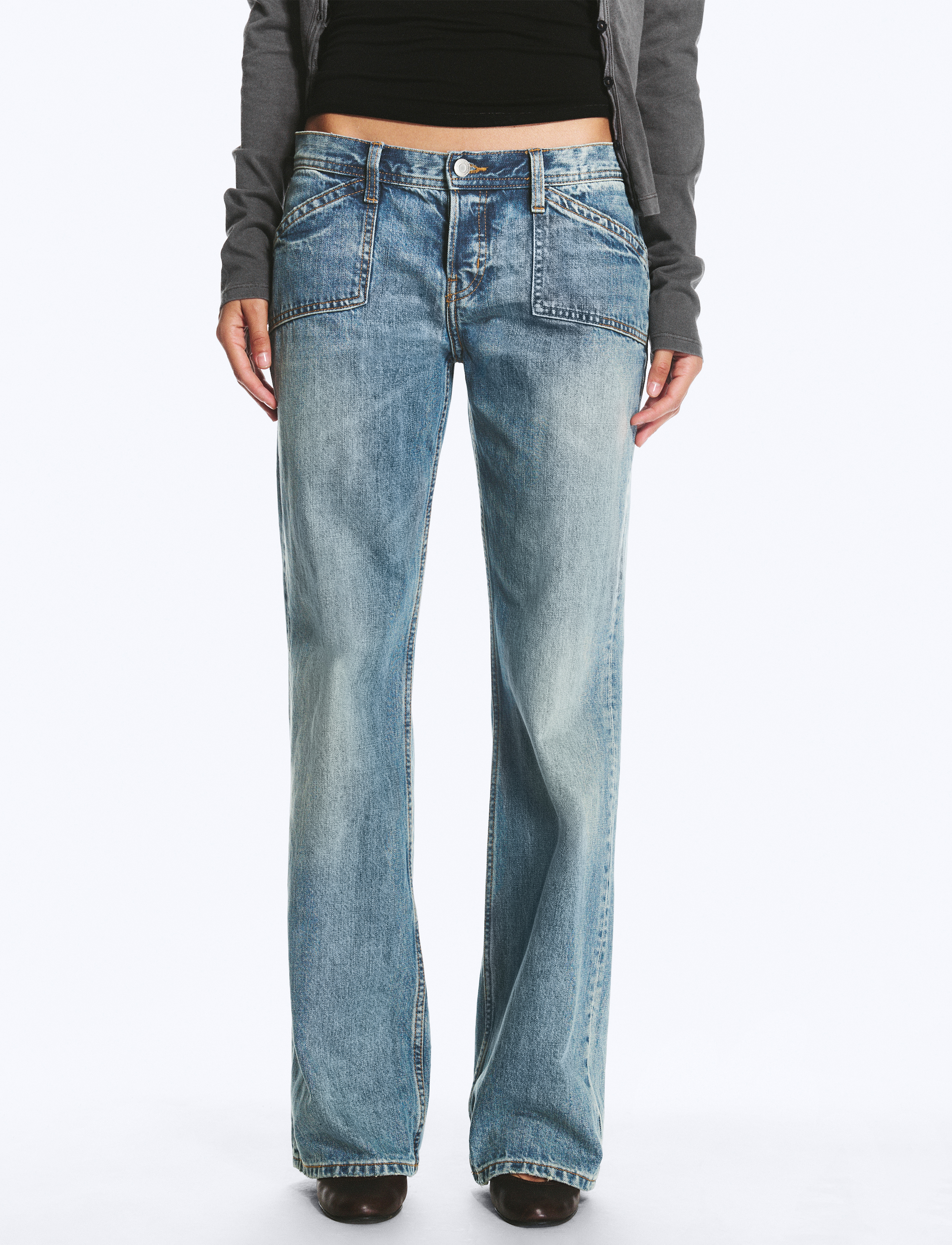 Weekday - Aster Bootcut pocket - bootcut jeans - costal blue - 3