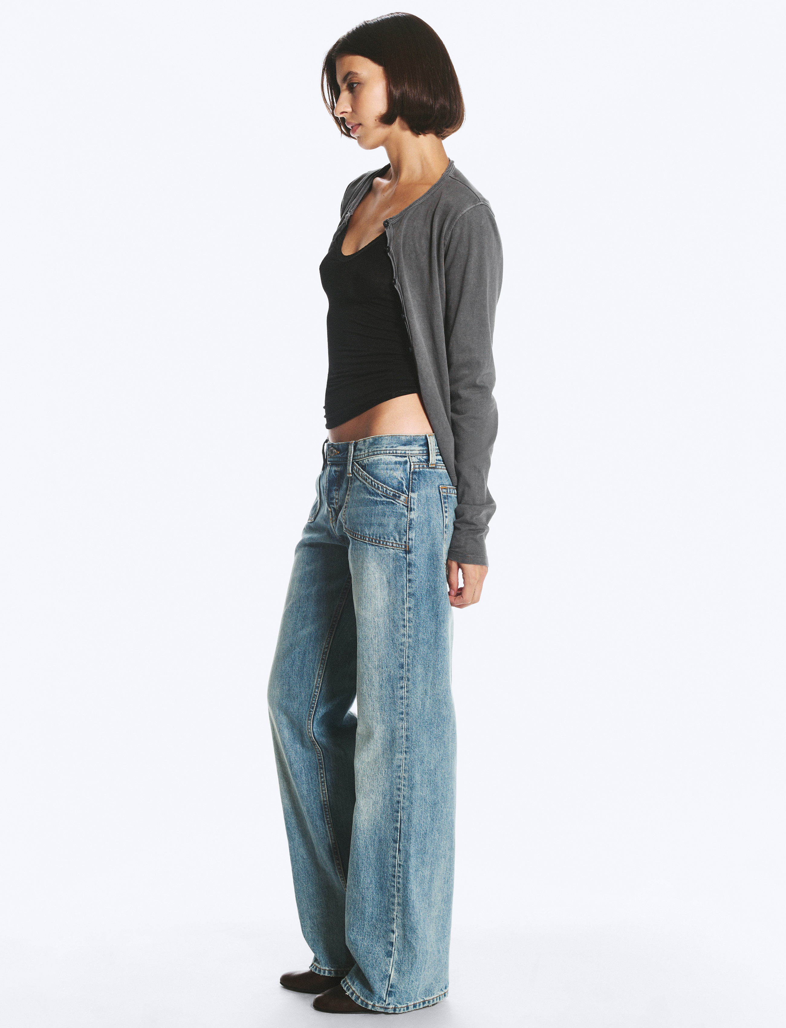 Weekday - Aster Bootcut pocket - bootcut jeans - costal blue - 4
