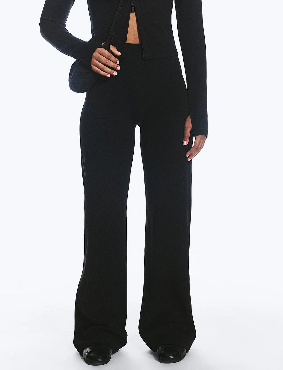 Weekday - Relaxed Sports Trousers - wide leg trousers - black - 3