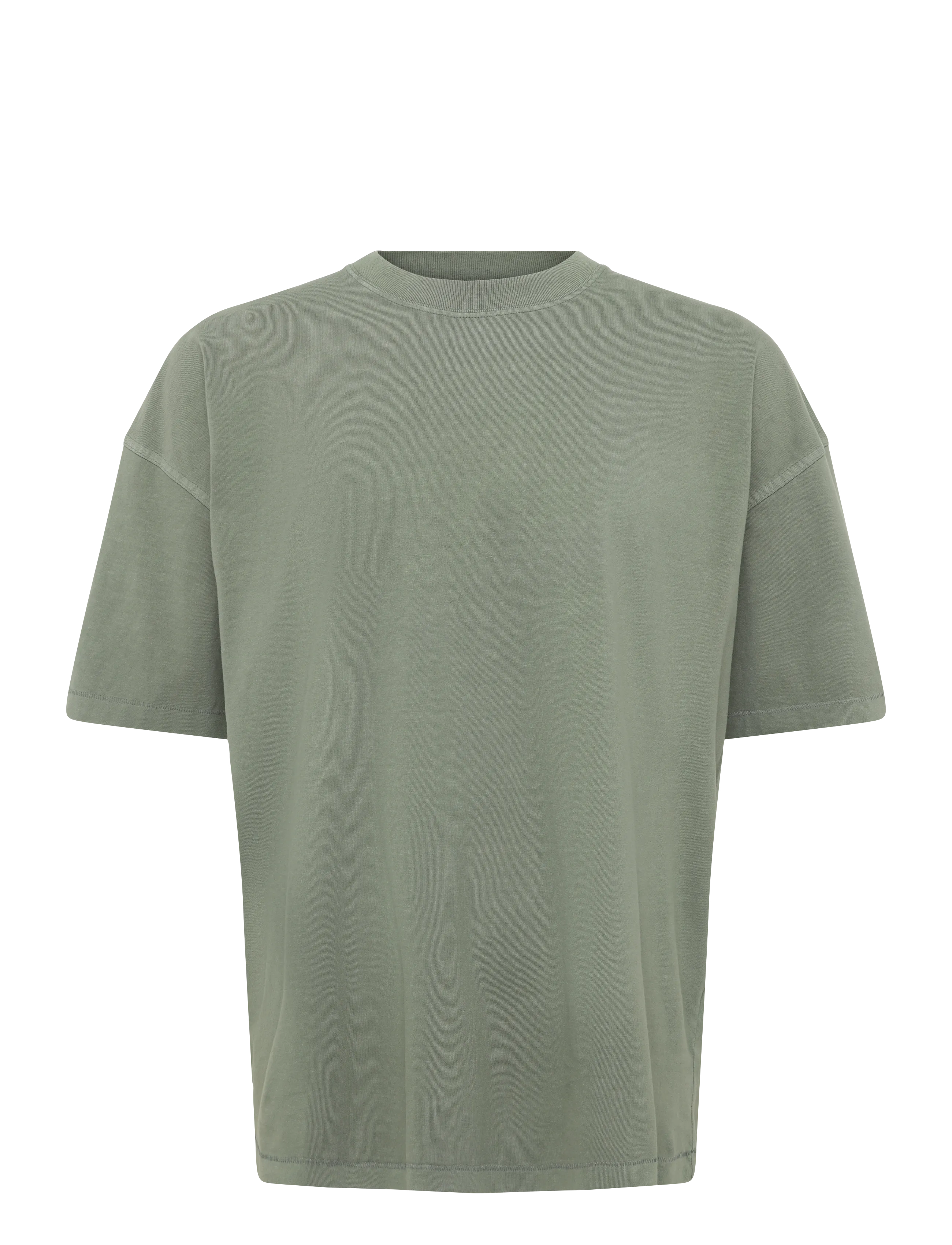 Weekday Oversized Boxy T-Shirt, XS, T-shirts, Khakigrün - Short-sleeved, Männerswear
