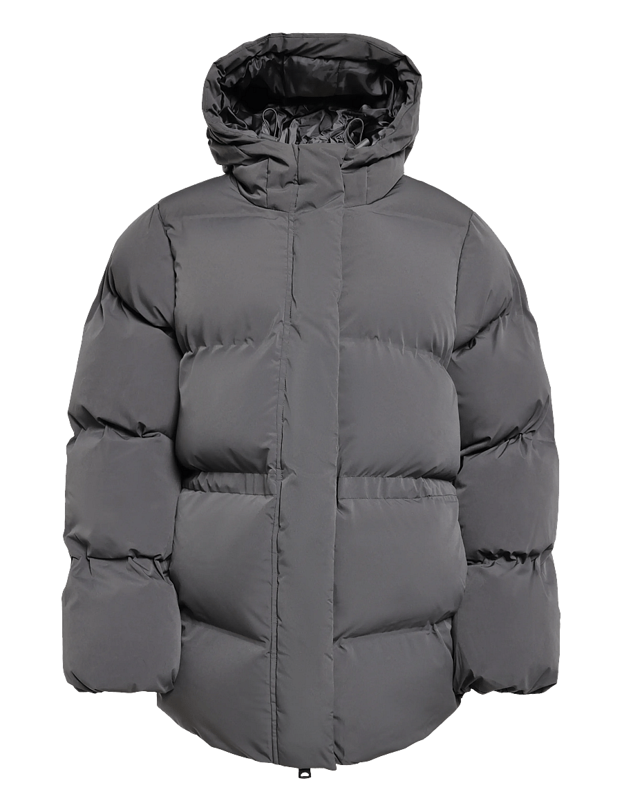 Weekday - Dust Waisted Puffer Jacket - vinterjakker - dark grey - 0
