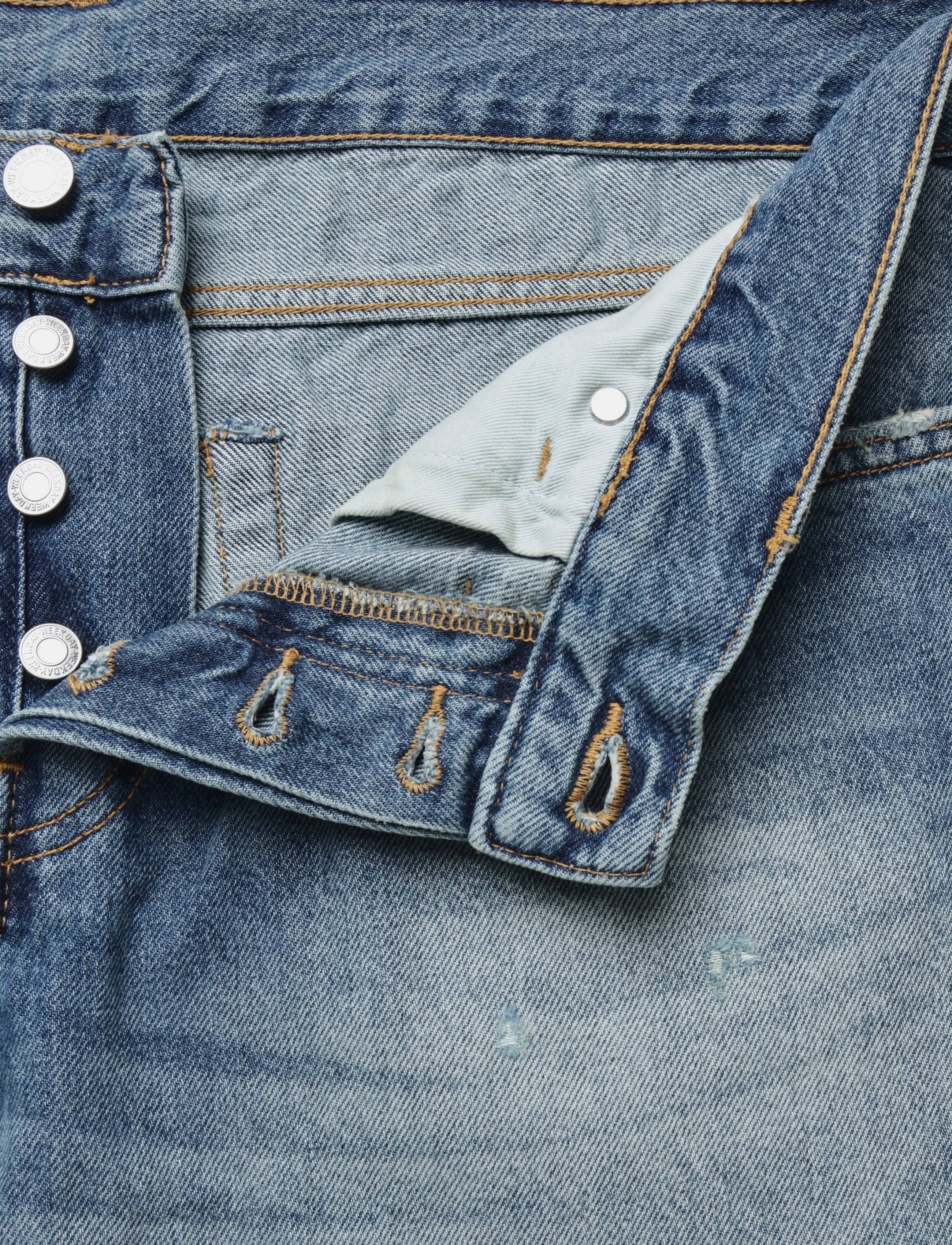 Weekday - Comet low rise slim fit straight jeans - stirrup blue - 3