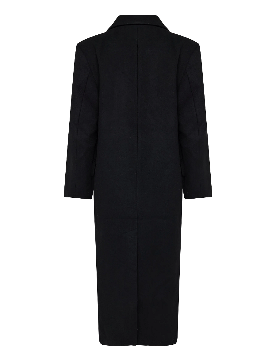 Weekday - Logan Double-Breasted Wool-Blend Coat - winterjacken - black - 1