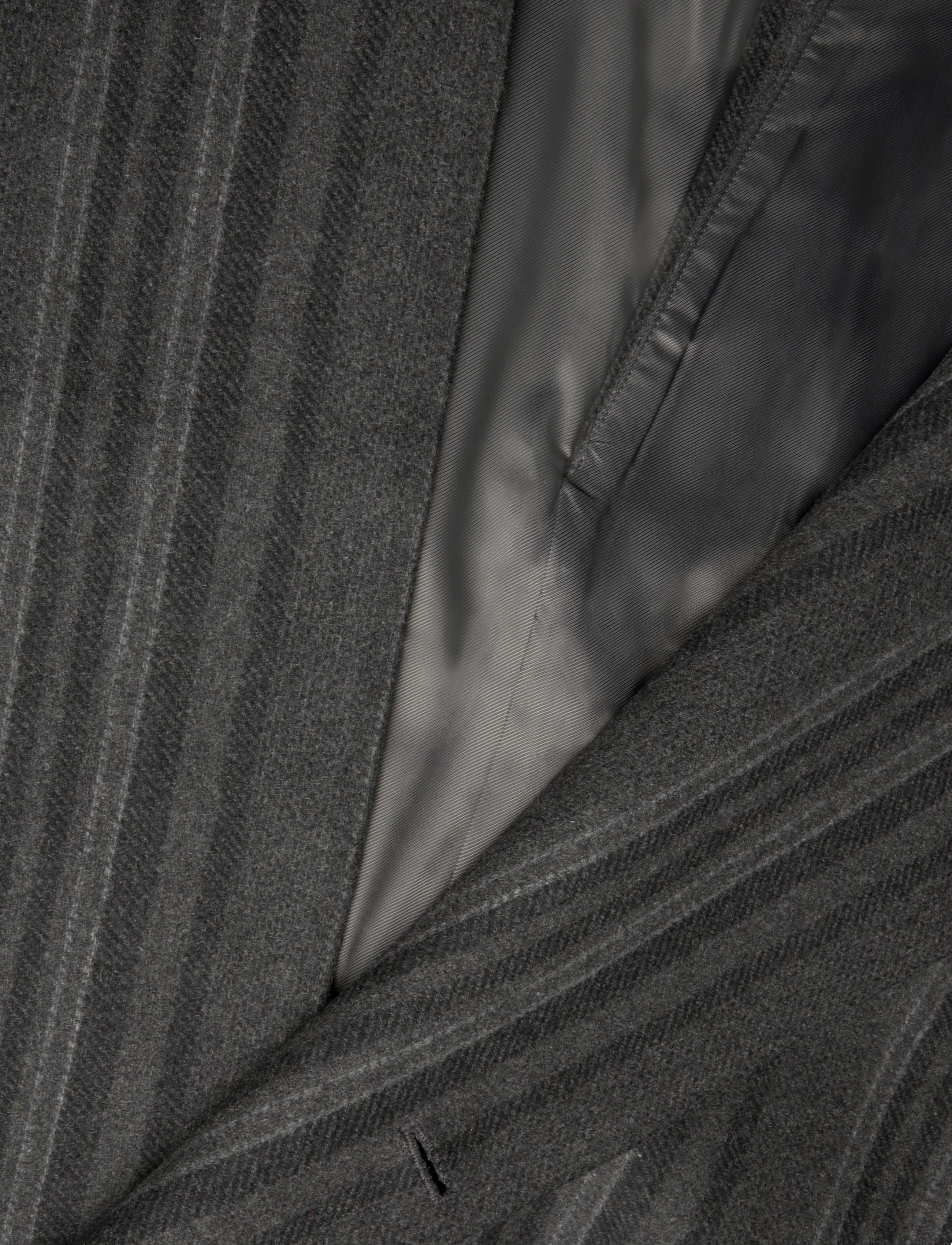 Weekday - Logan Double-Breasted Wool-Blend Coat - vinterjackor - dark grey stripe - 4