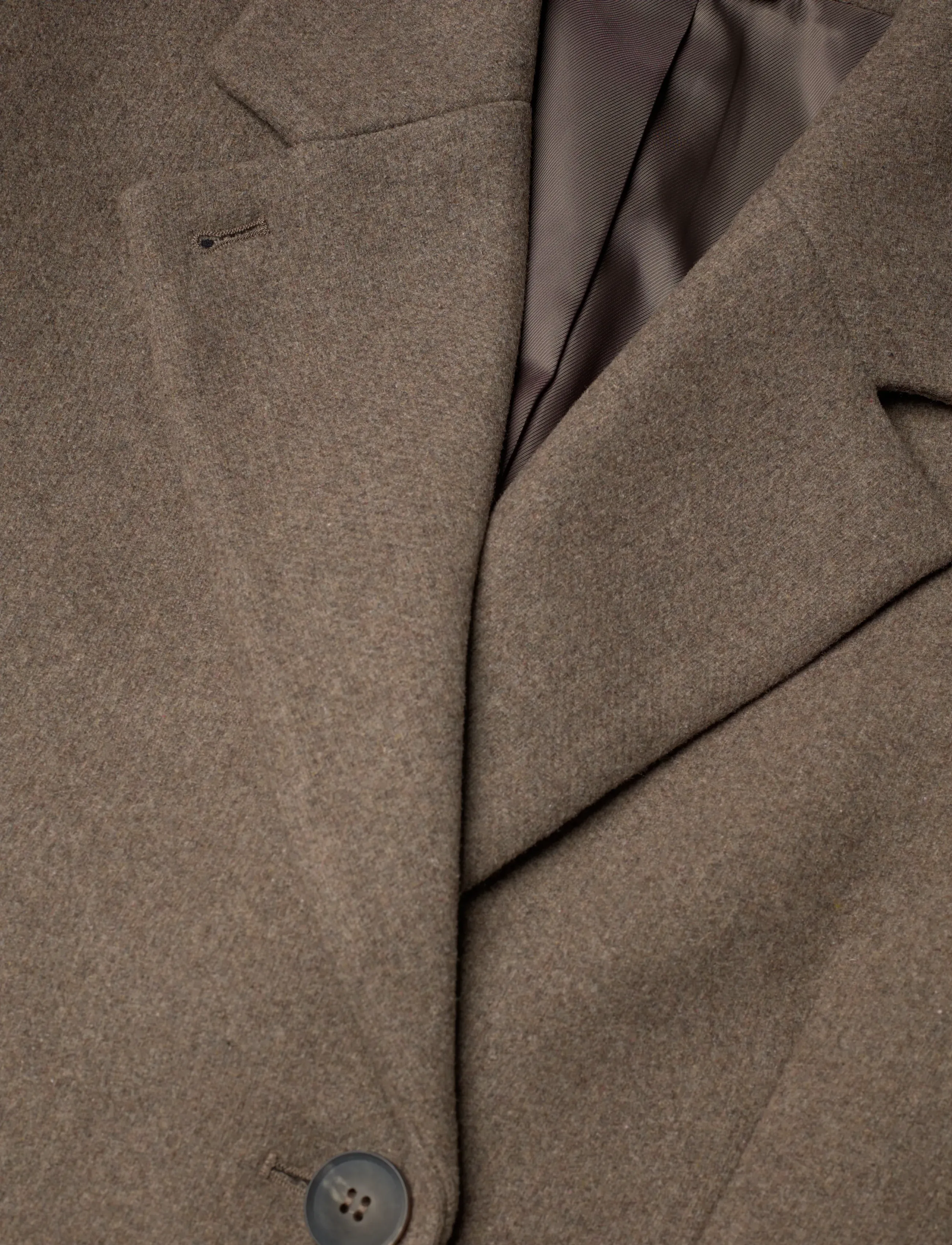 Weekday - Logan Double-Breasted Wool-Blend Coat - vinterjakker - mole melange - 2