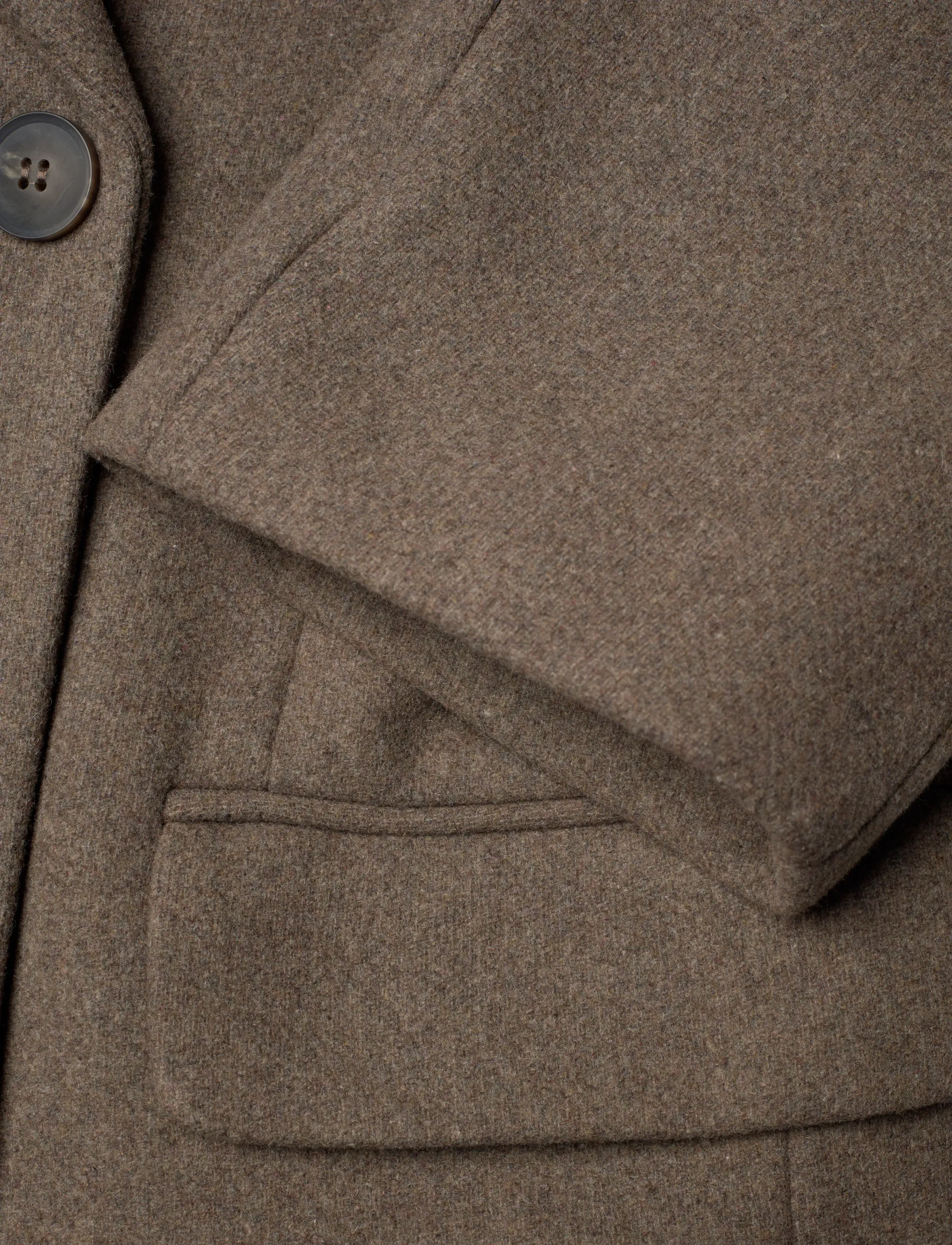 Weekday - Logan Double-Breasted Wool-Blend Coat - vinterjakker - mole melange - 3