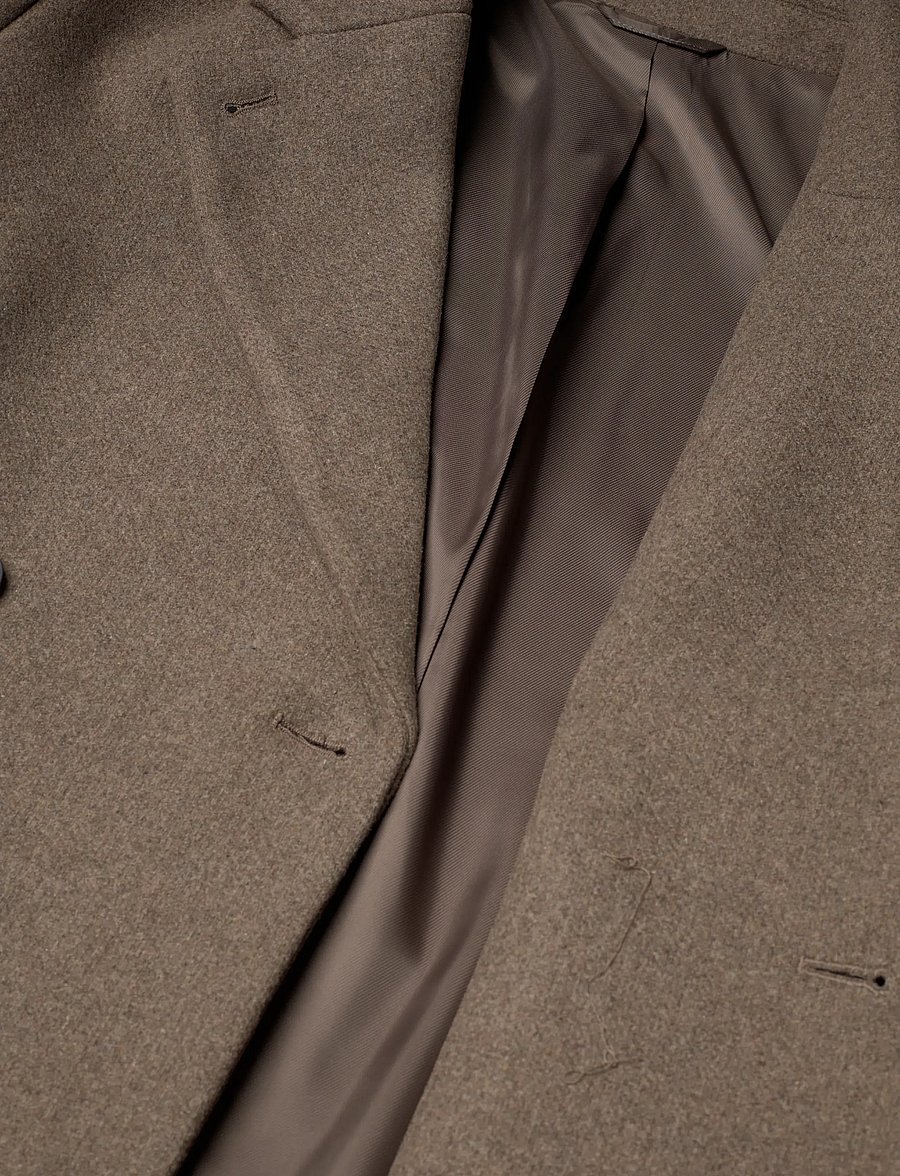 Weekday - Logan Double-Breasted Wool-Blend Coat - vinterjakker - mole melange - 4