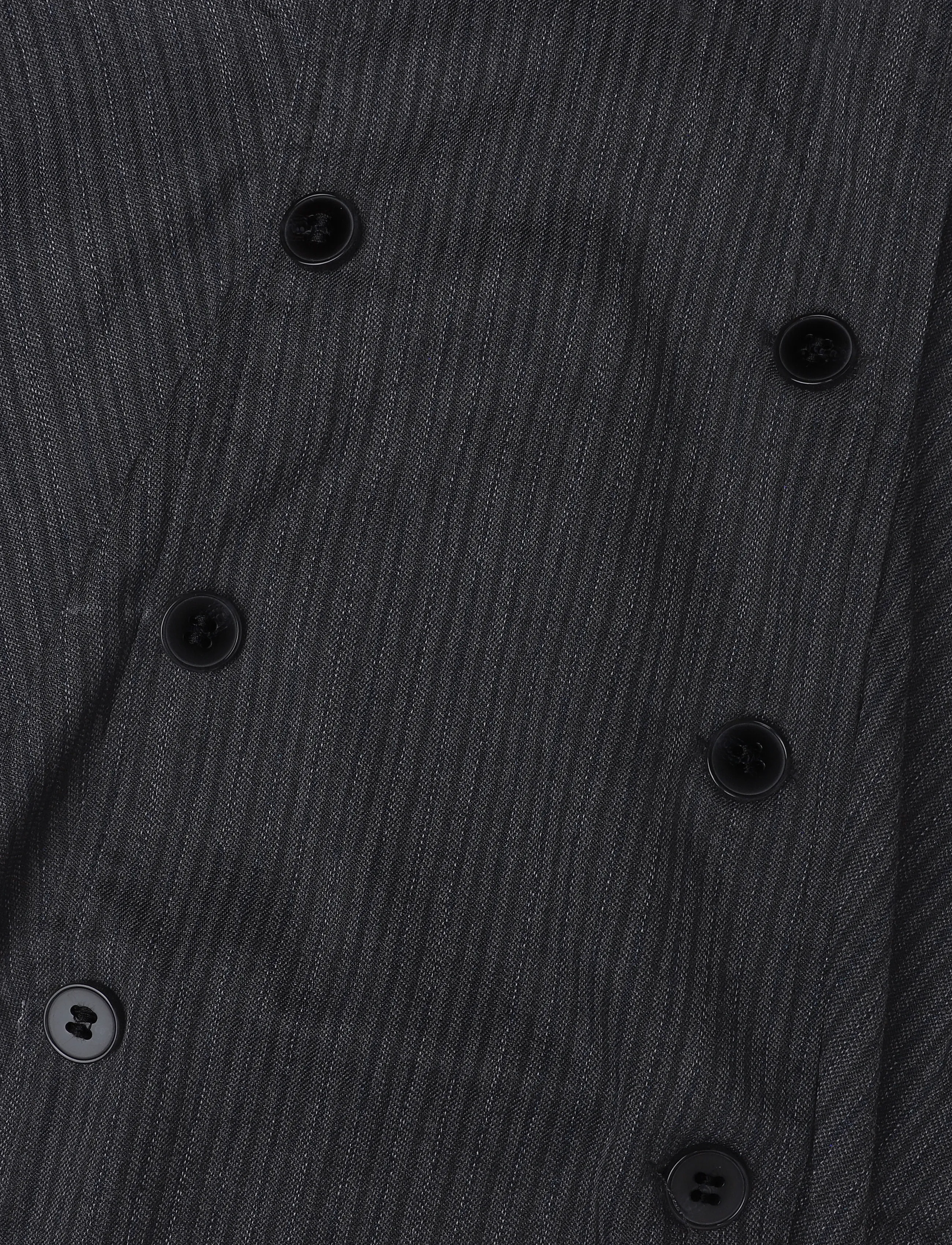 Weekday - Double Breasted Cotton Top - kortärmade skjortor - black dark - 2