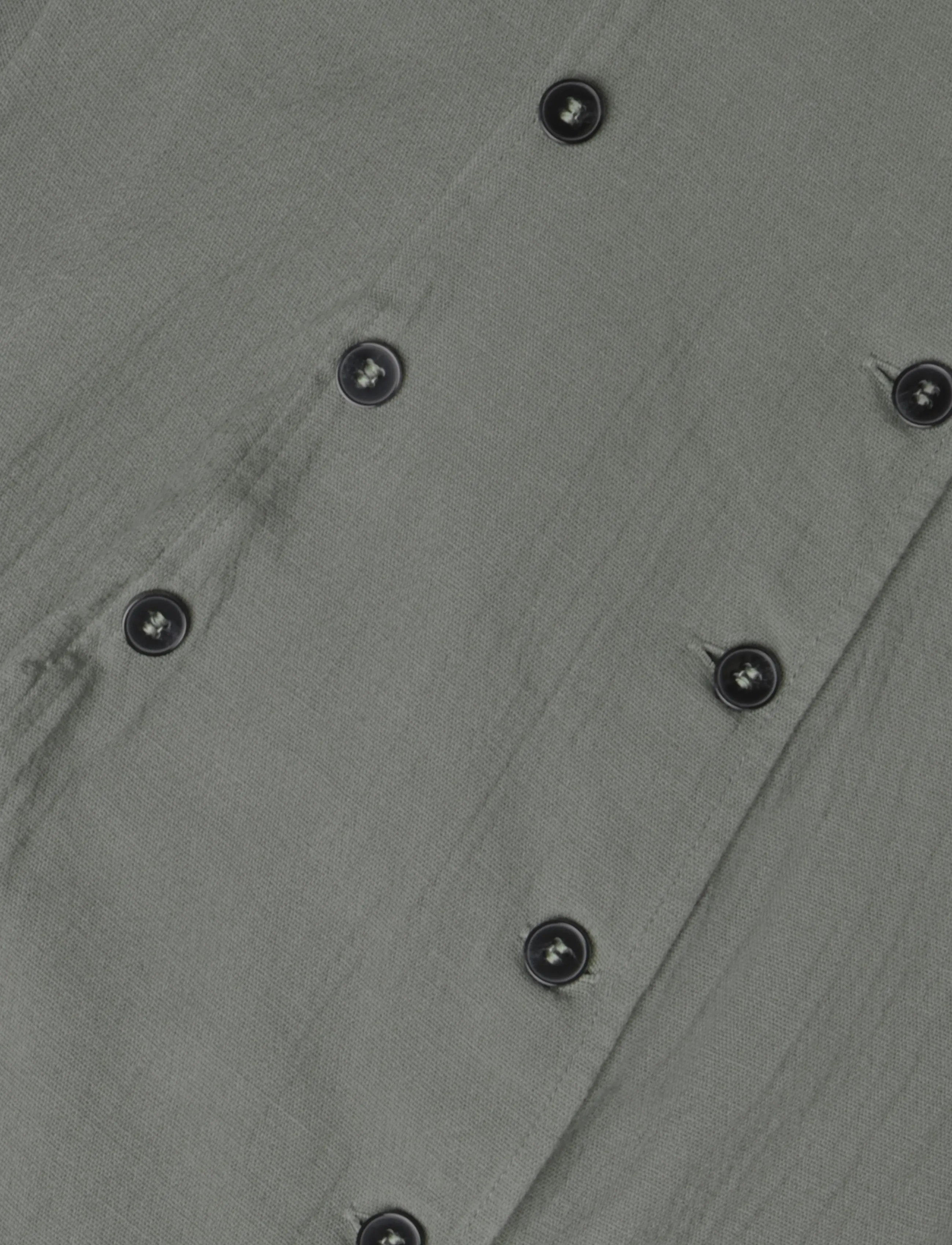 Weekday - Double Breasted Cotton Top - khaki green - 2