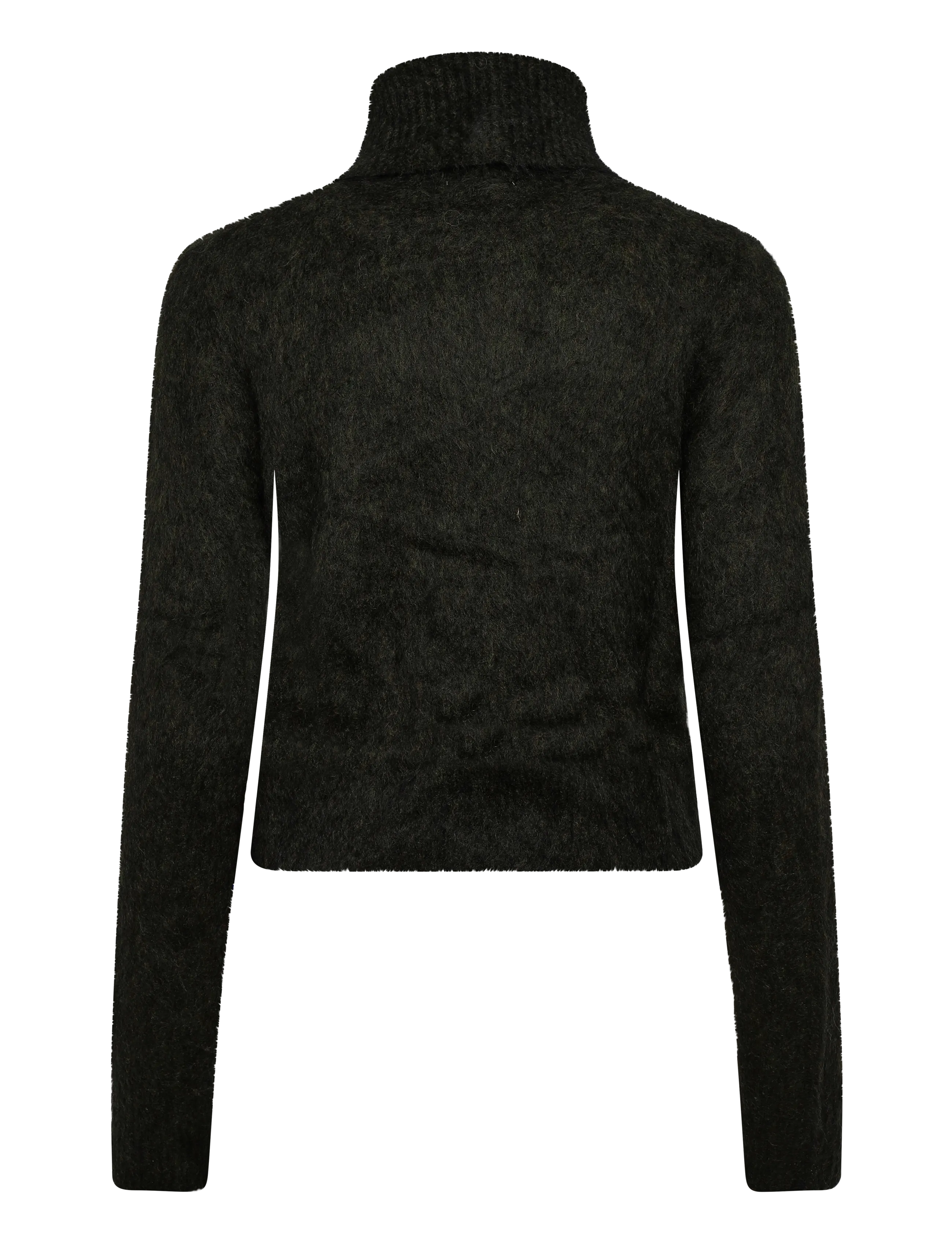 Weekday - Mohair blend zip cardigan - cardigans - dark green - 1