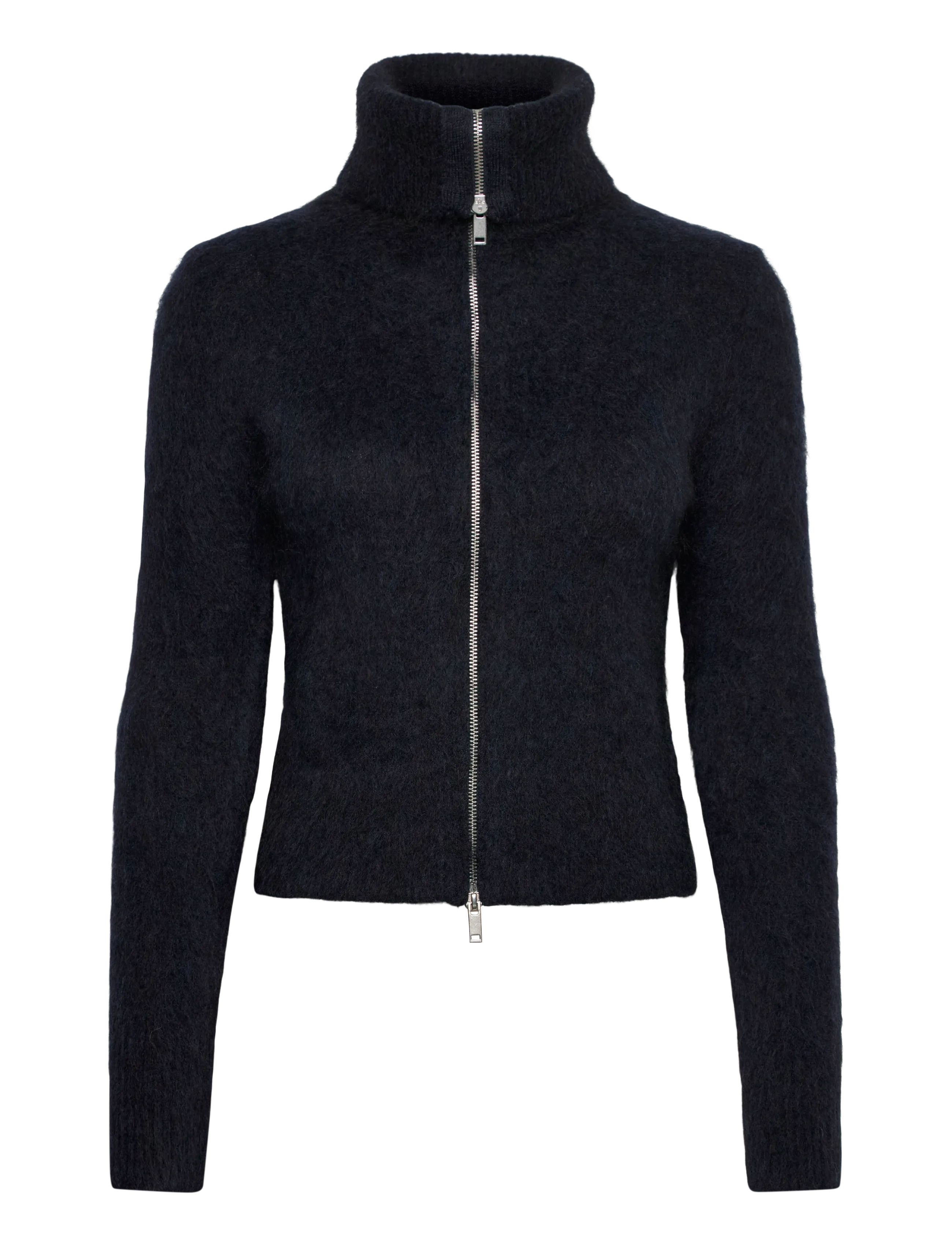 Mohair Blend Zip Cardigan