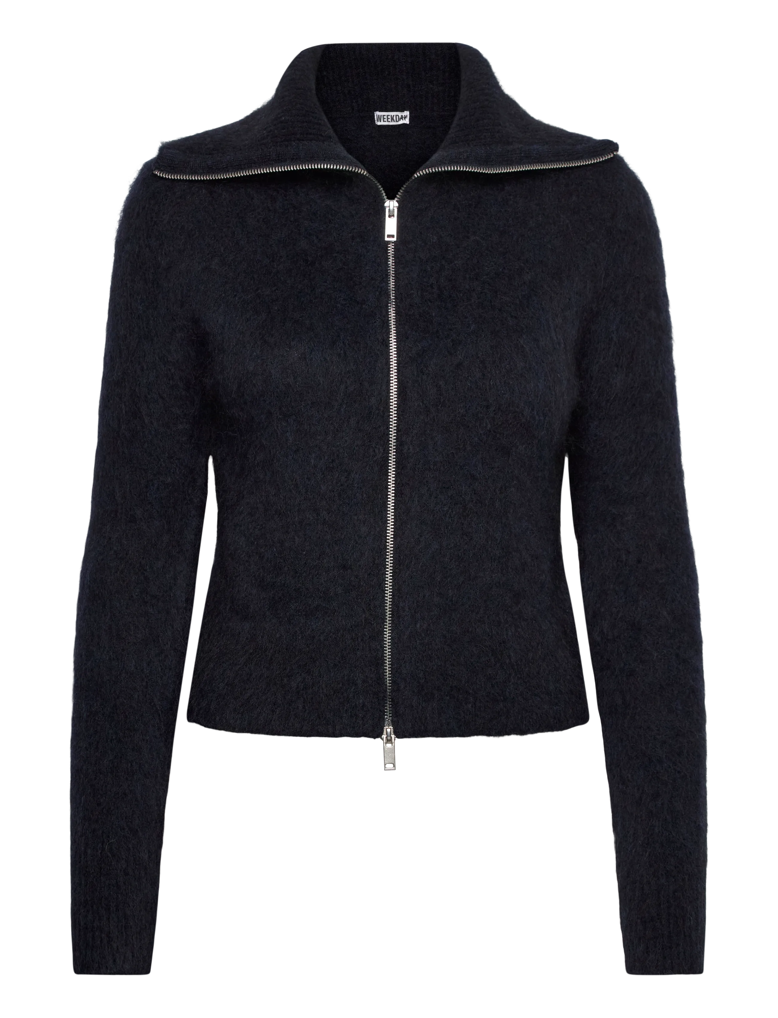 WEEKDAY Mohair Blend Zip Cardigan dam – bild 2