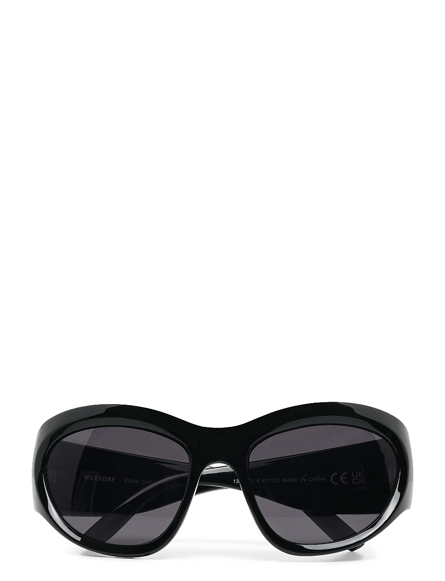 Weekday - Oversized Sunglasses - runder rahmen - black - 0