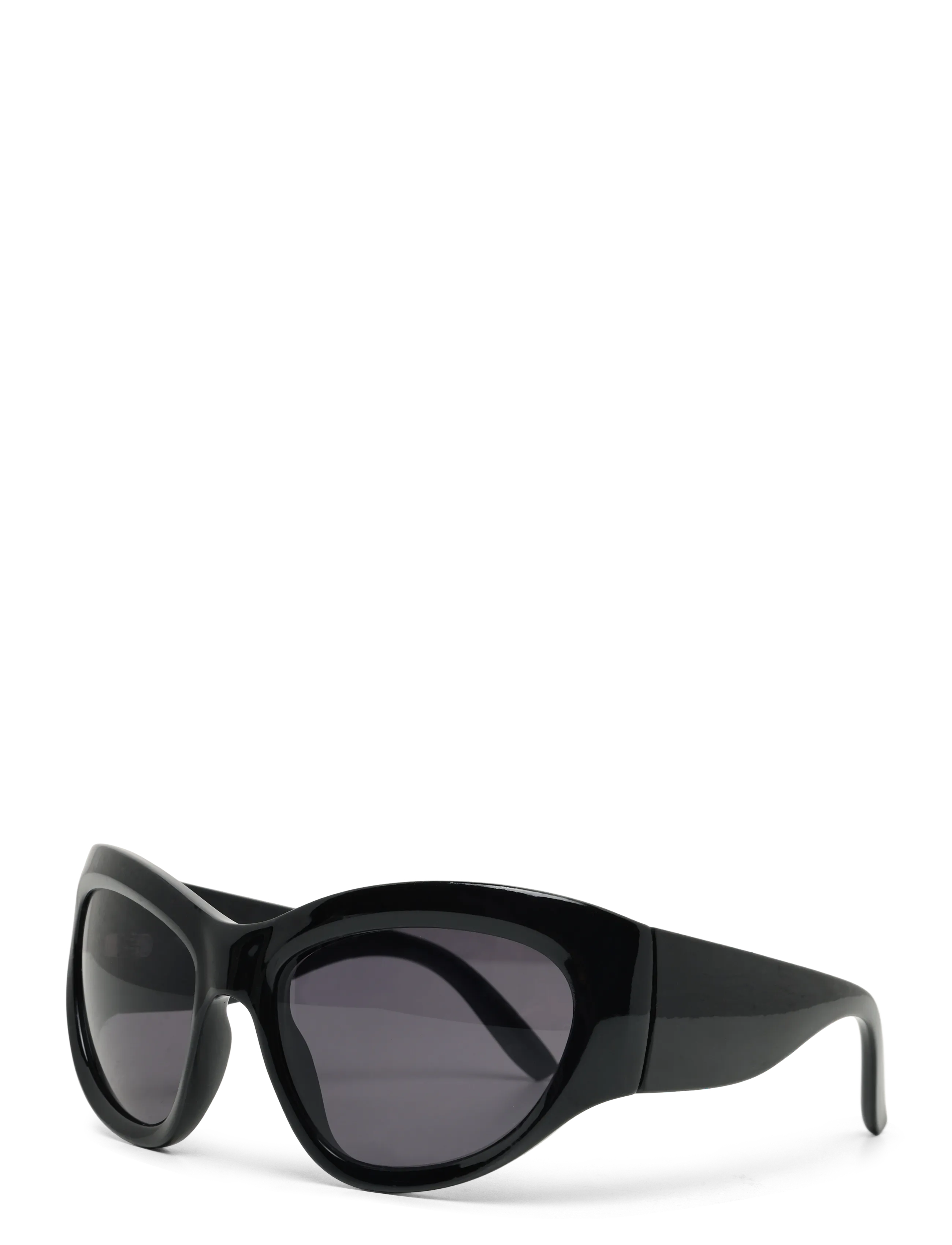 Weekday - Oversized Sunglasses - round frame - black - 2