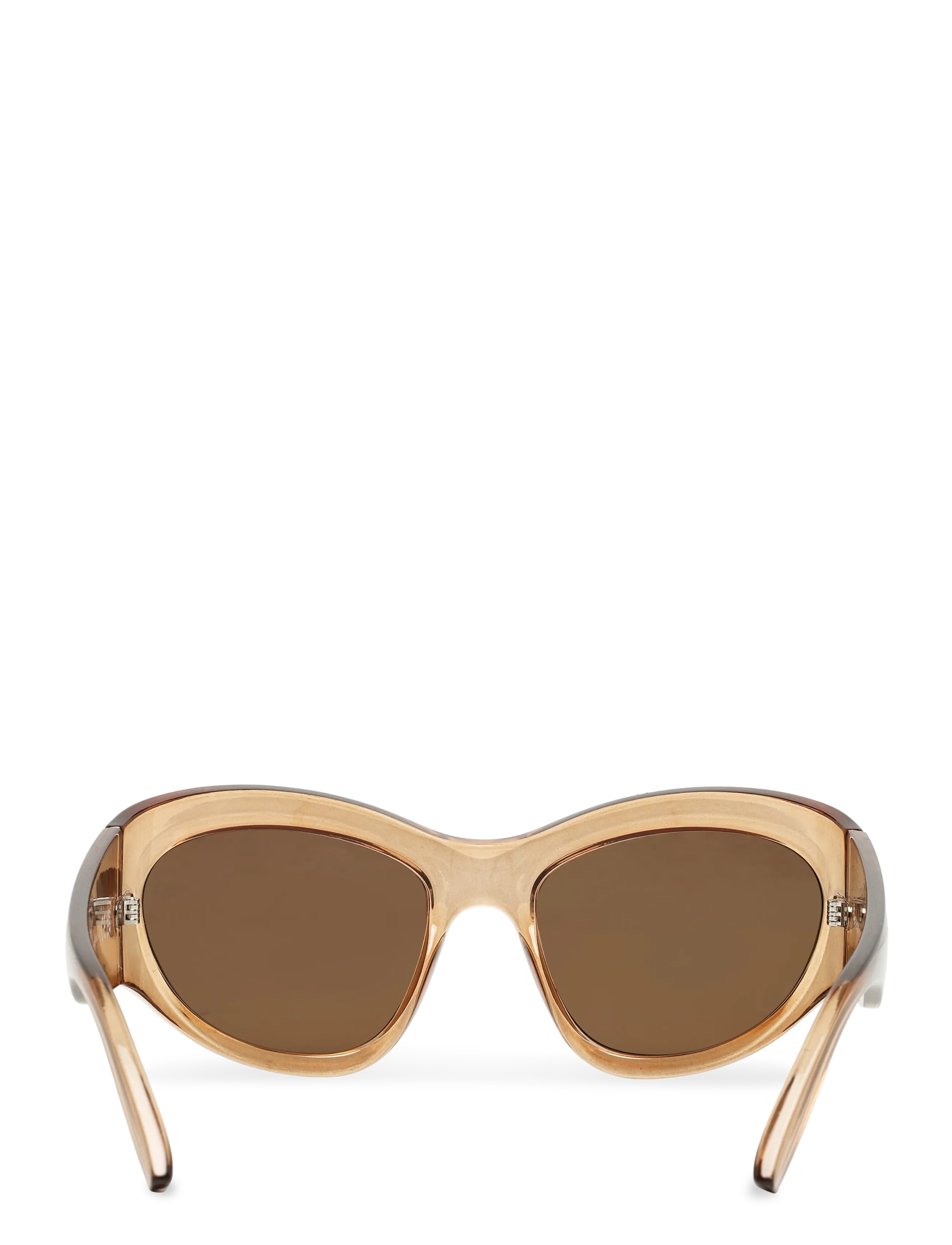 Weekday - Oversized Sunglasses - round frame - tinted brown - 1