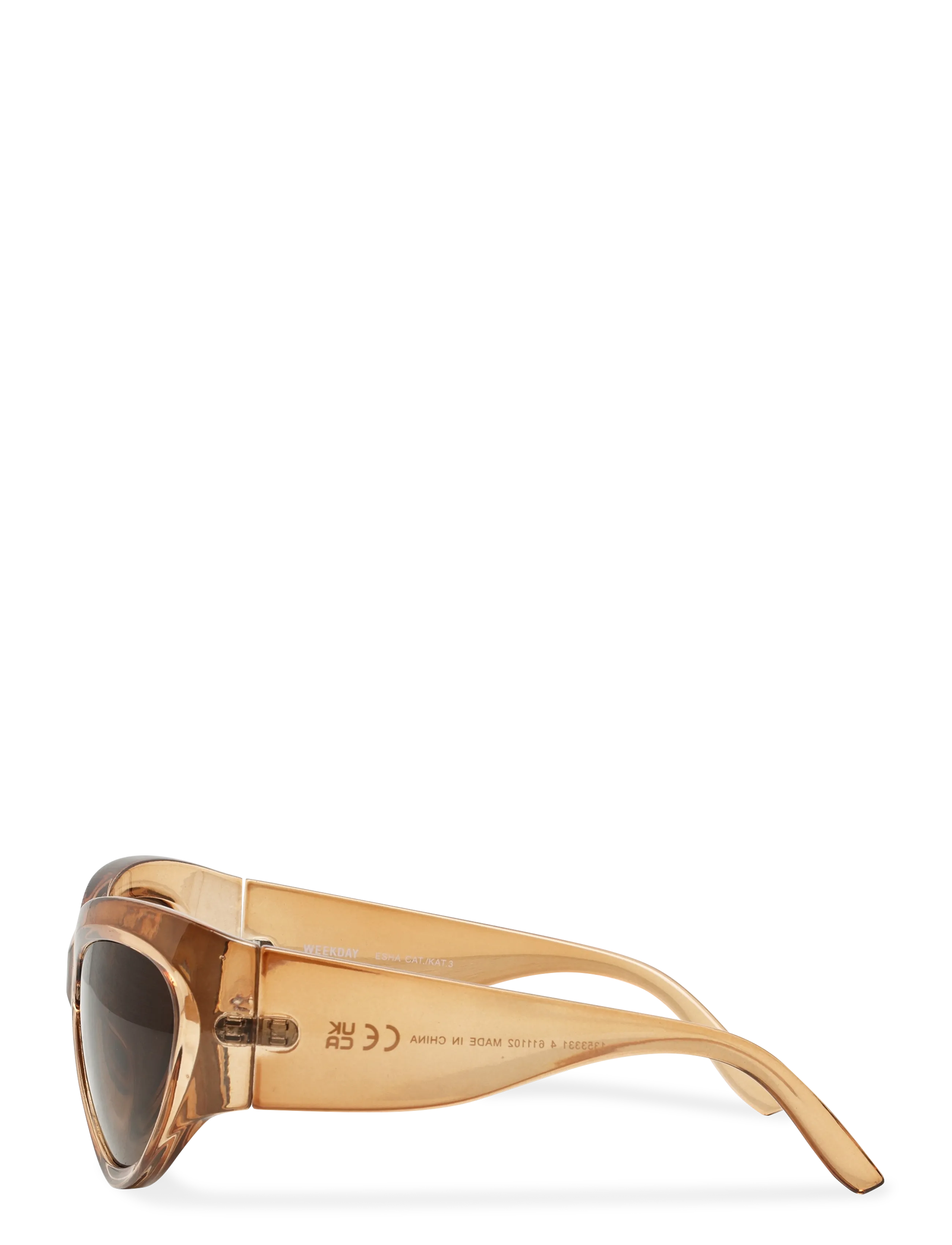 Weekday - Oversized Sunglasses - round frame - tinted brown - 3