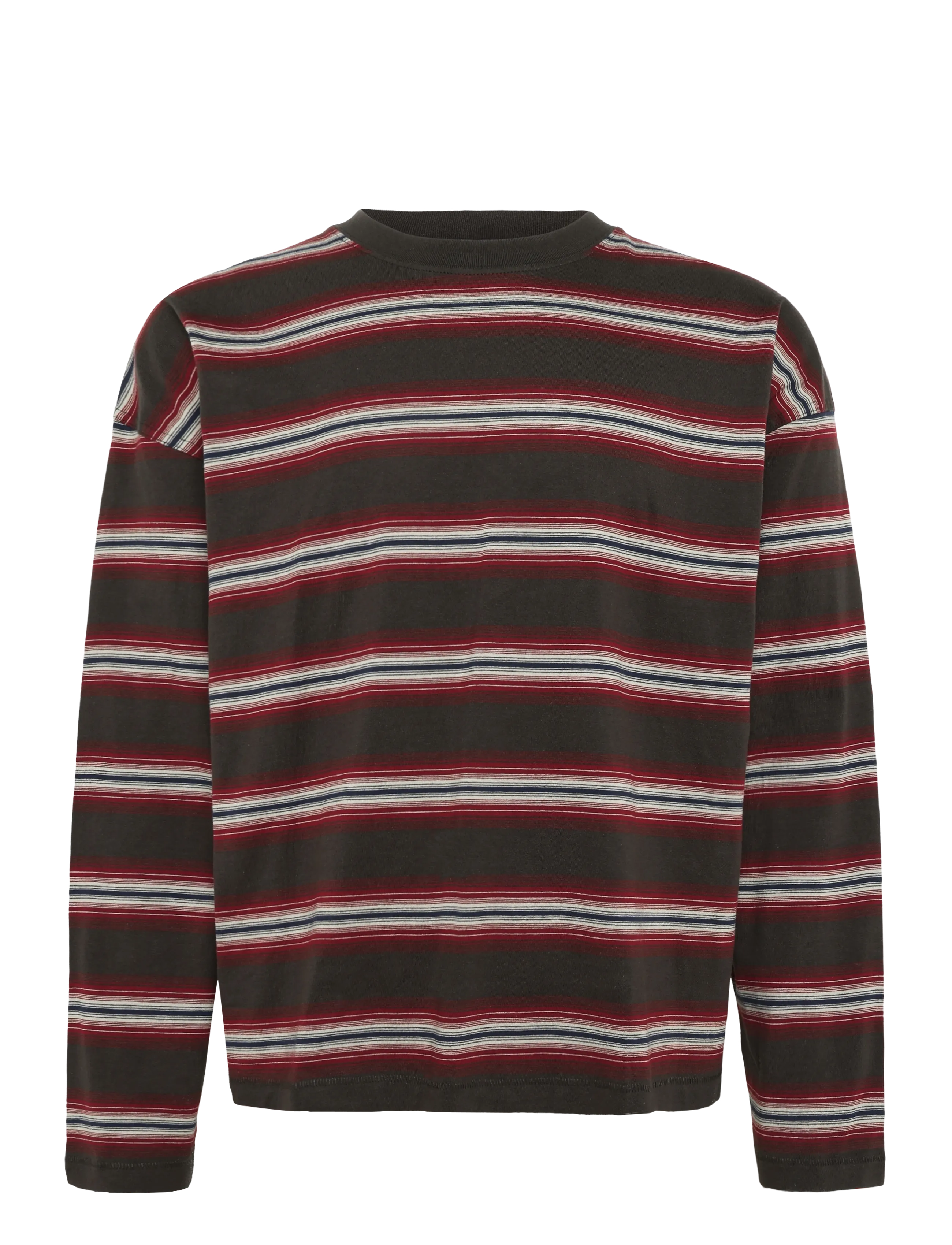 Weekday Oversized Graphic Long Sleeve, Mænd, Oversize Stribet Langærmet Top, Brun, Str: L