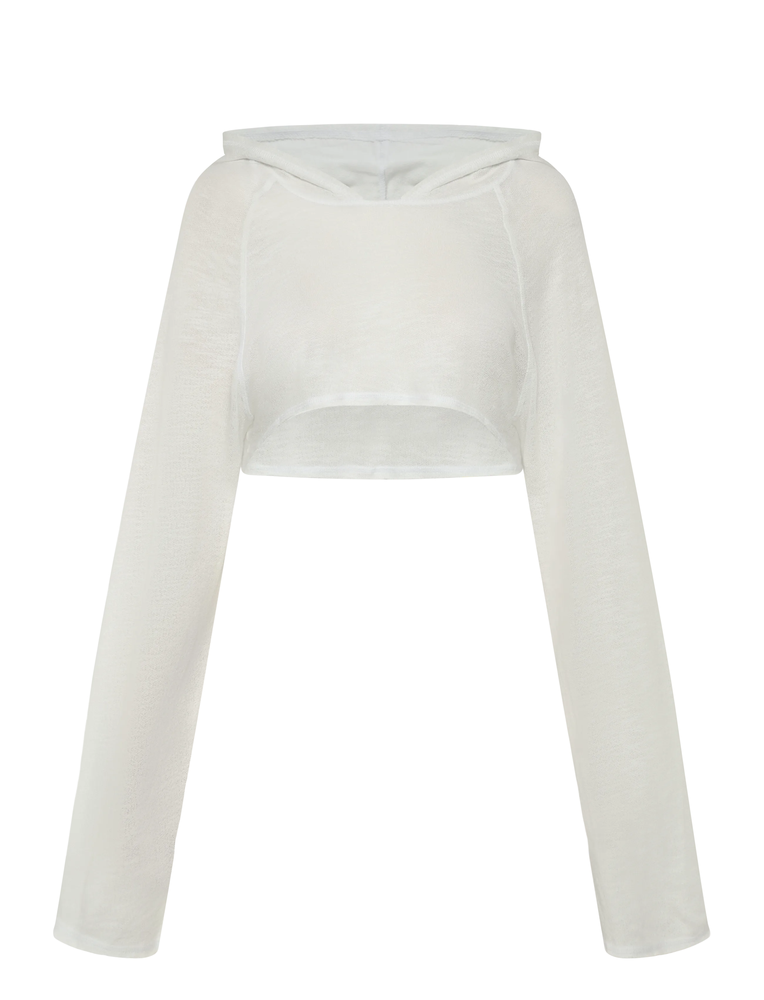 Weekday Hooded Bolero, XL, Sweatshirts & Hoodies, Weiß - Frauen
