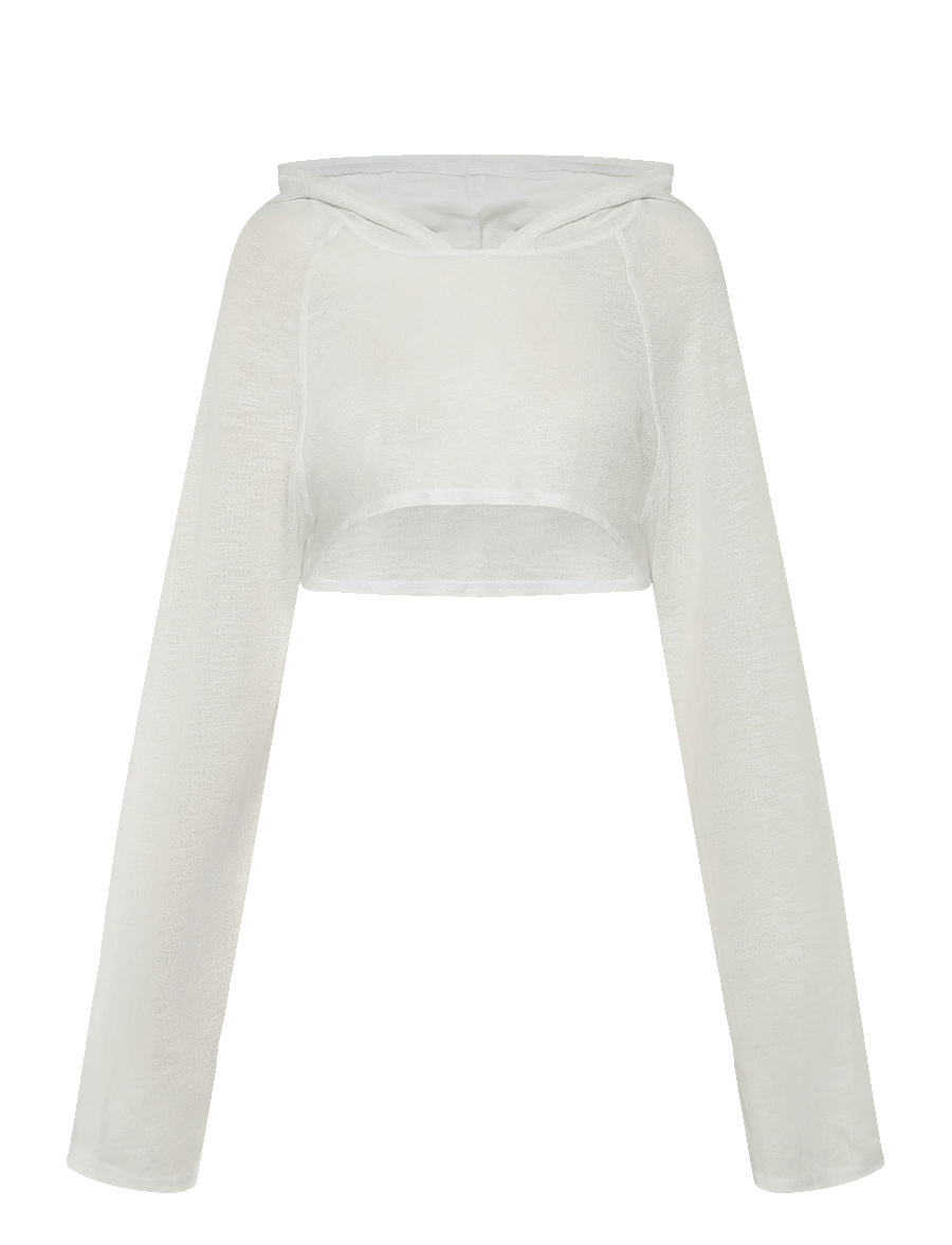 Weekday - Hooded Bolero - lühikesed topid - off white - 0