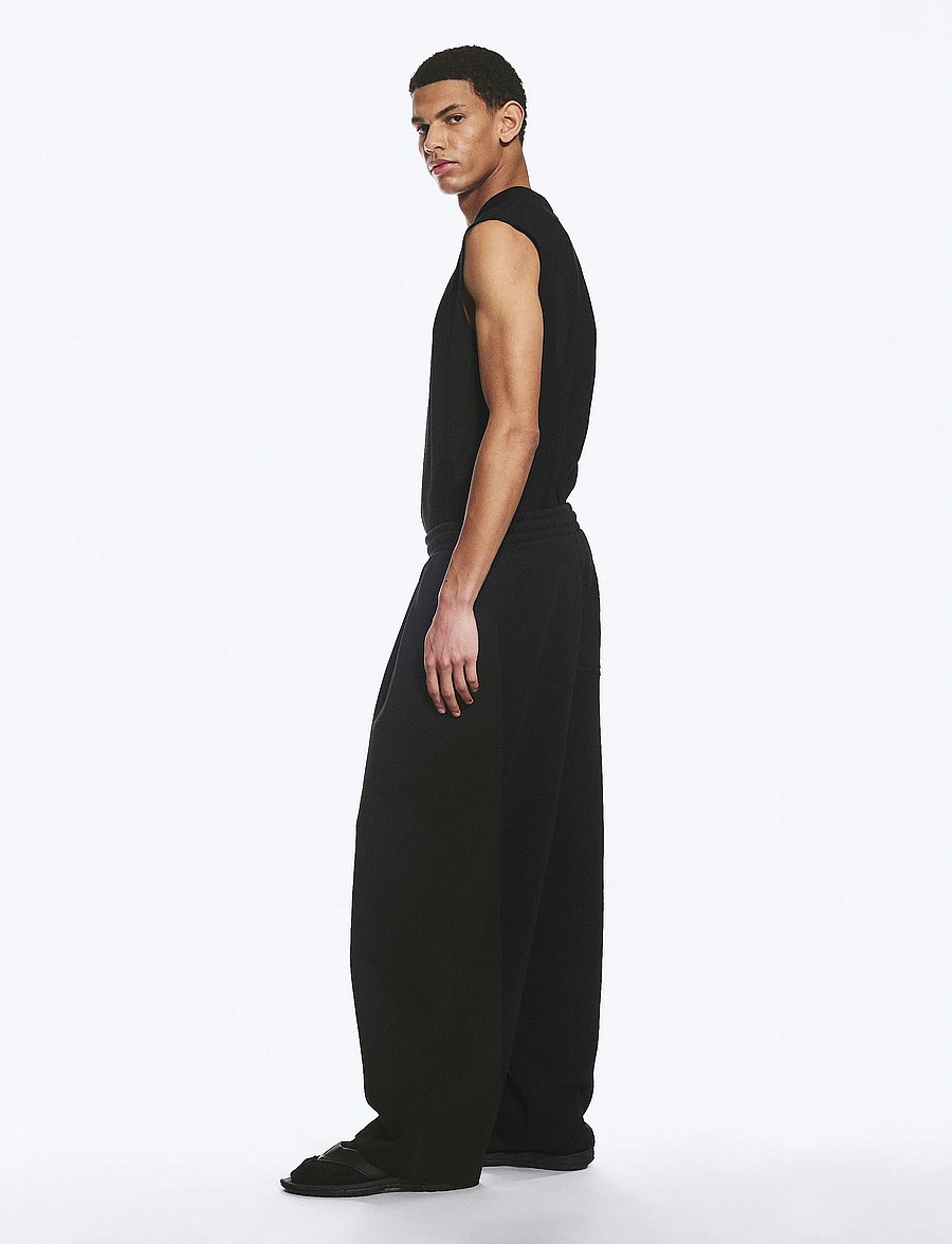 Weekday - Loose Pleated Sweatpants - shop by occasion - black - 3