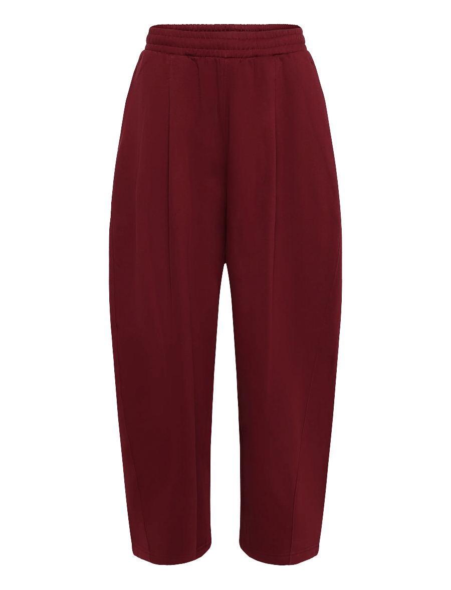 Weekday - Loose Pleated Sweatpants - osta olukorra järgi - burgundy - 1