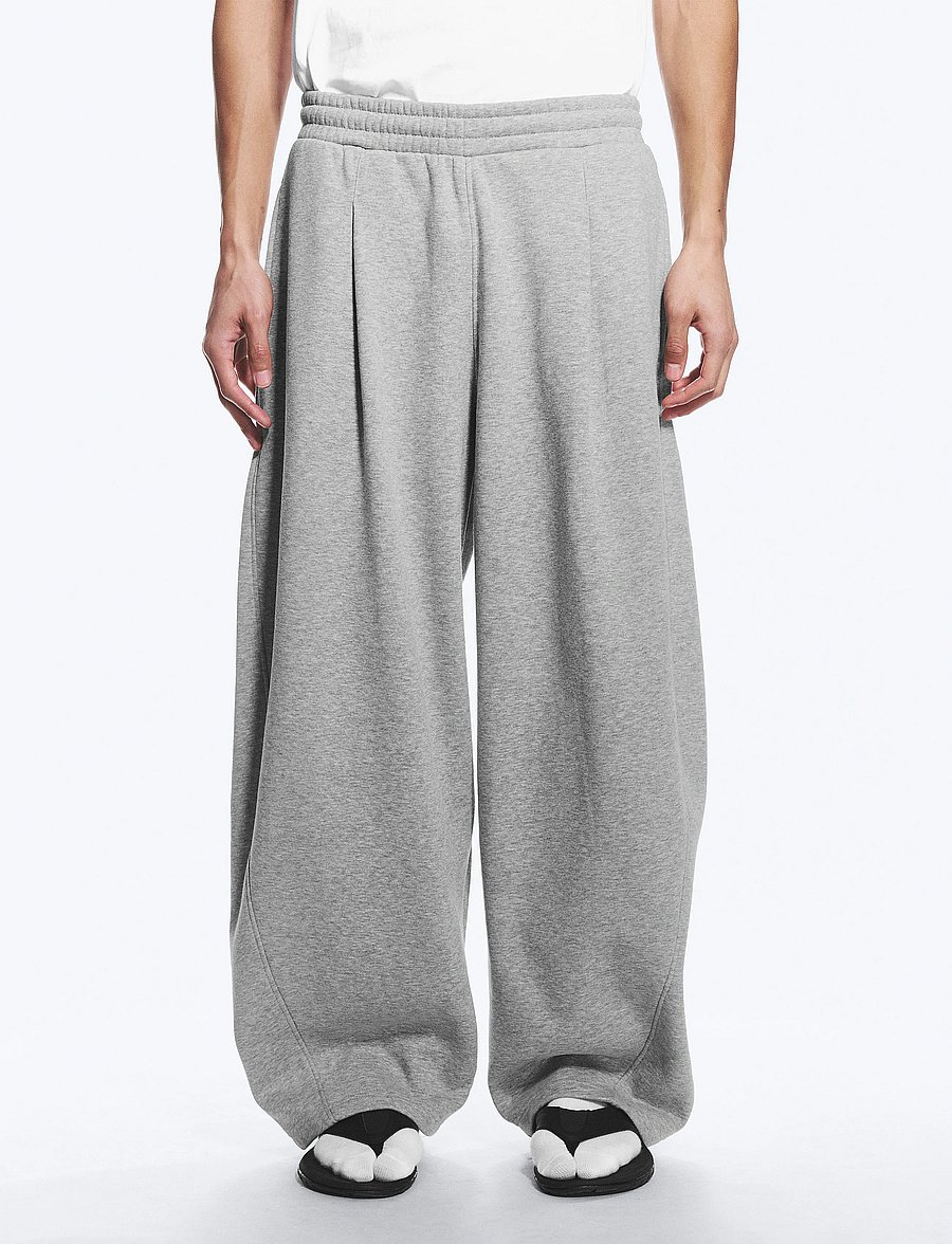 Weekday - Loose Pleated Sweatpants - shop by occasion - grey melange - 5
