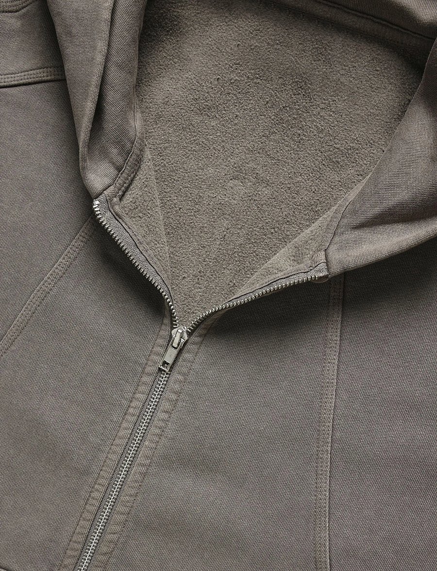 Weekday - Boxy Zip Hoodie - hoodies - grey dark - 2