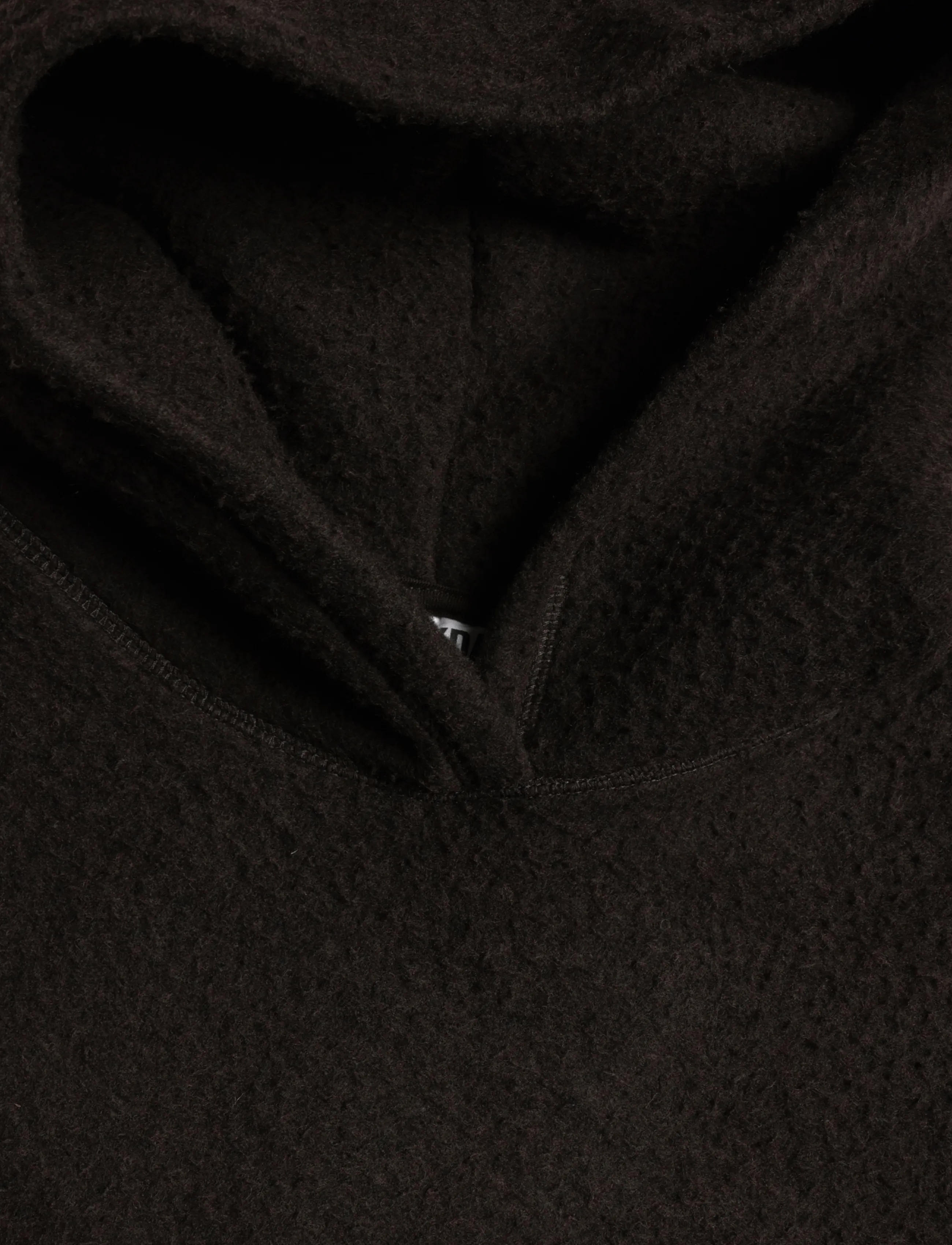 Weekday - Sadie Woolblend Hoodie - hættetrøjer - dark brown - 2