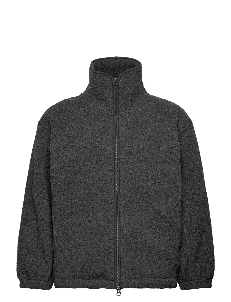 Weekday - Finn Funnel Neck Pile - fleeces & midlayers - dark grey - 0