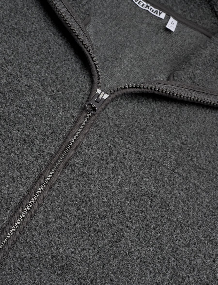 Weekday - Finn Funnel Neck Pile - fleeces & midlayers - dark grey - 2