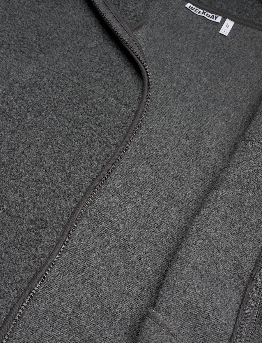 Weekday - Finn Funnel Neck Pile - fleeces & midlayers - dark grey - 4