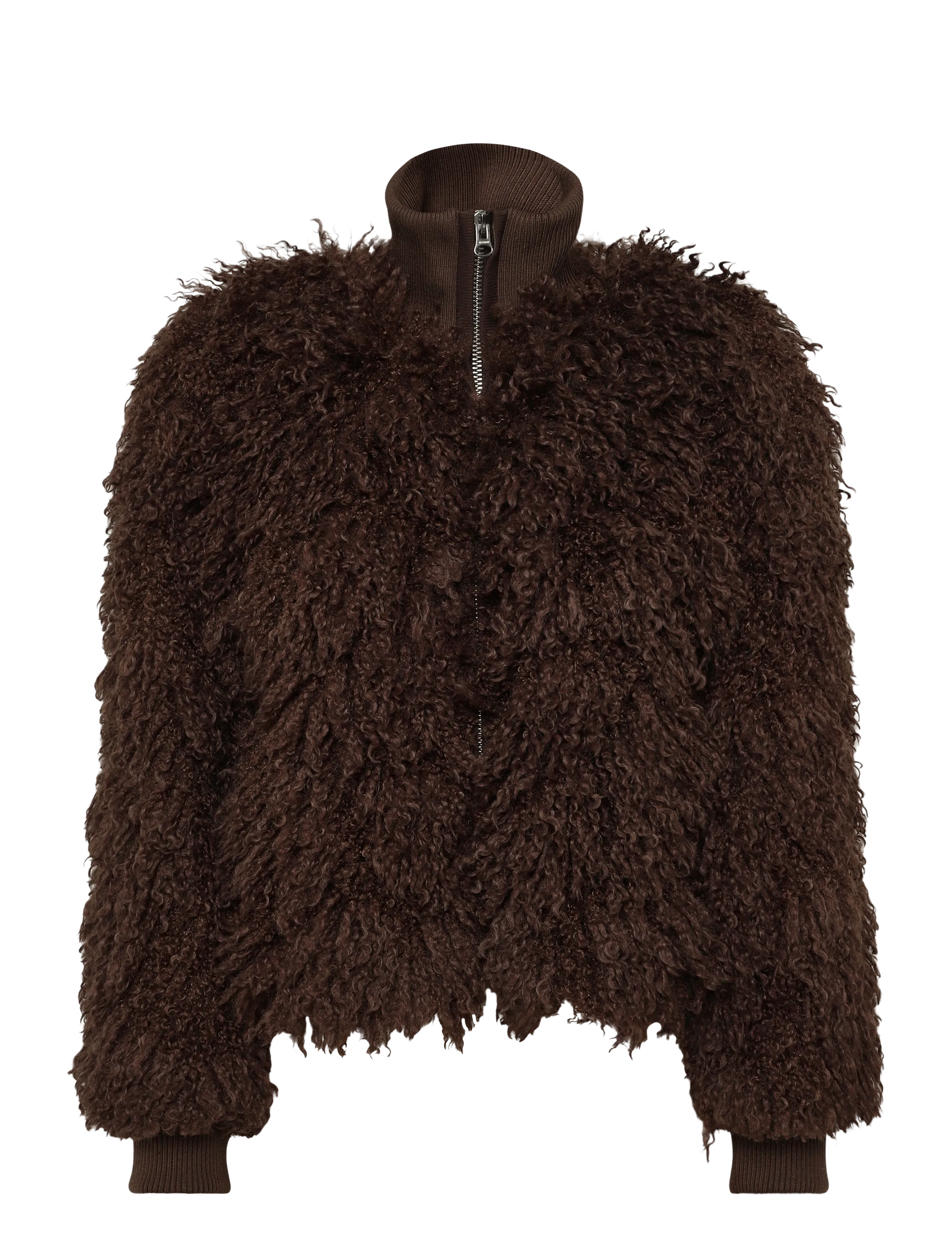 Weekday Faux fur jacket - Joped ja mantlid - BROWN DARK / brown