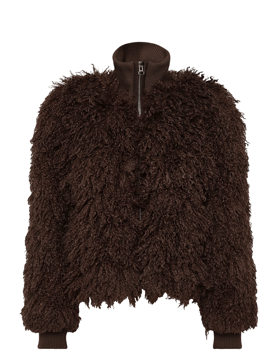 Weekday - Faux fur jacket - faux fur - brown dark - 0