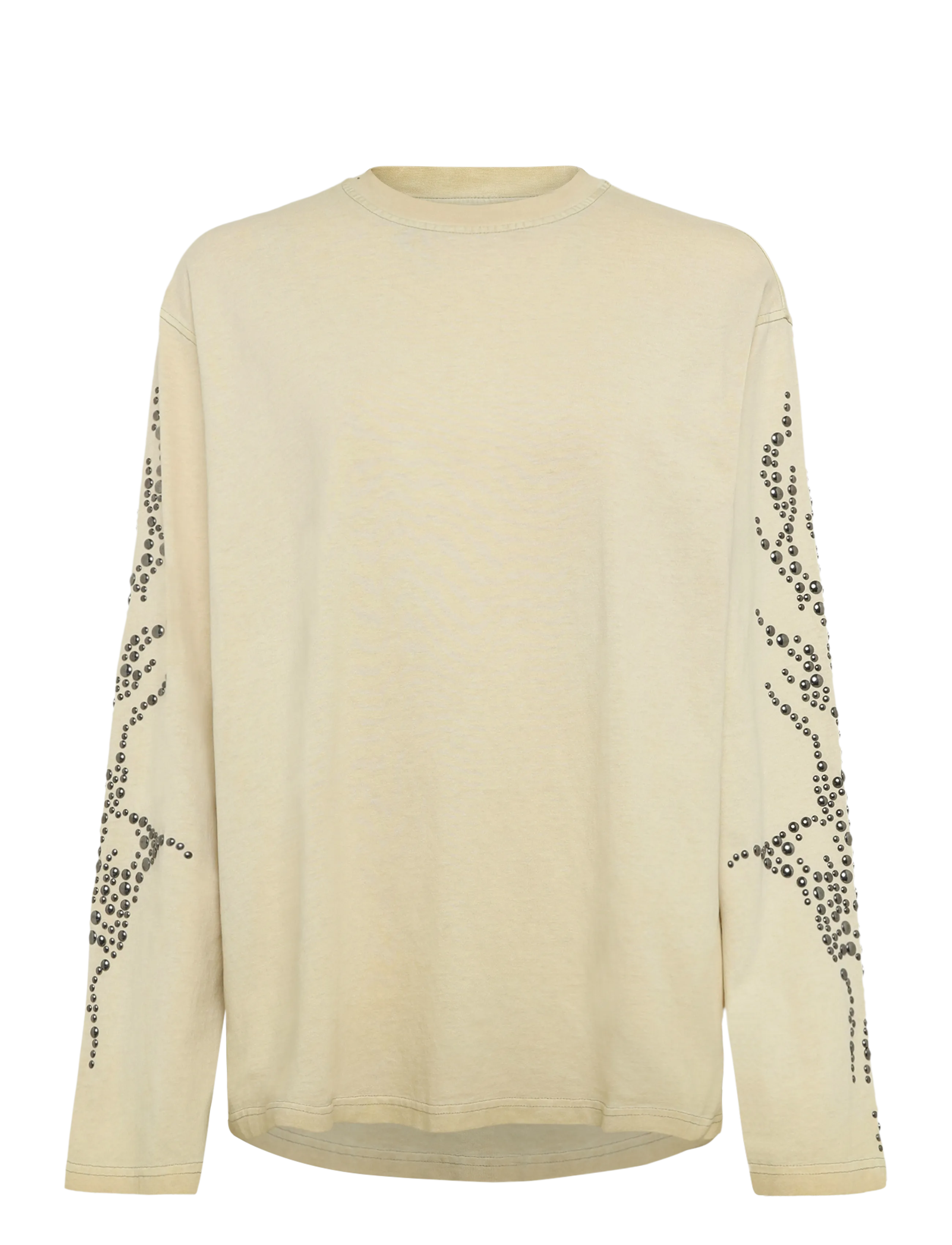 Weekday Oversized Graphic Long-Sleeved T-Shirt, Kvinder, Oversize Grafisk Langærmet T-shirt, Beige, Str: M