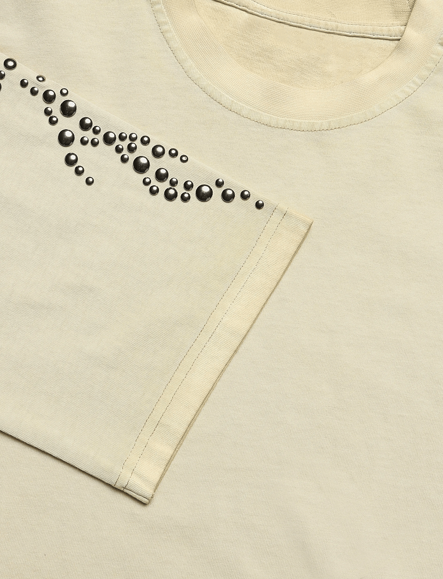 Weekday - Oversized Graphic Long-Sleeved T-shirt - langærmede toppe - beige medium dusty - 2