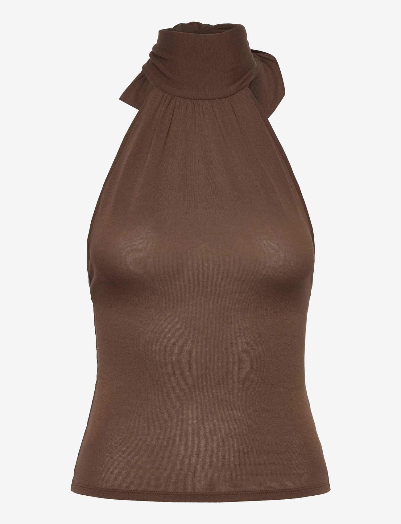 Weekday - Halterneck Top - Ärmellose tops - dark brown - 0