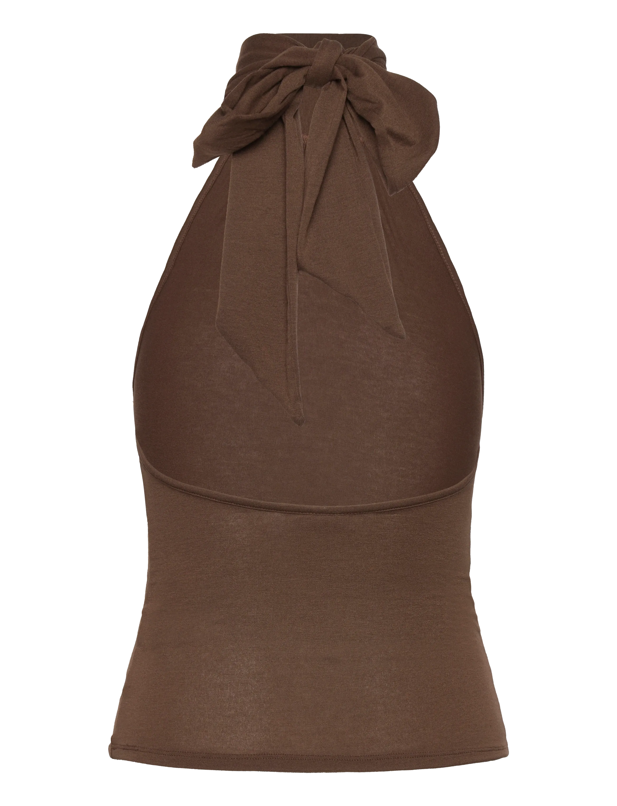 Weekday - Halterneck Top - Ärmellose tops - dark brown - 1