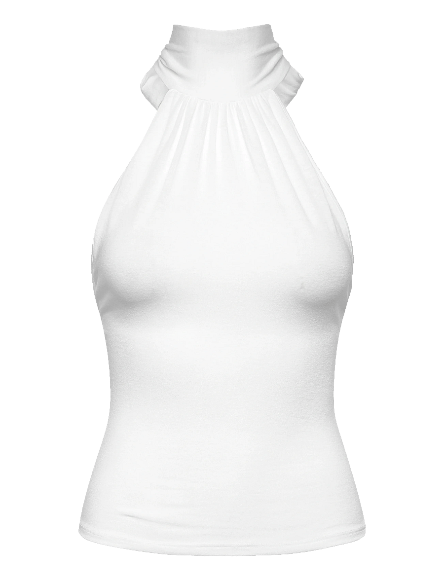 Weekday - Halterneck Top - sleeveless tops - white - 0