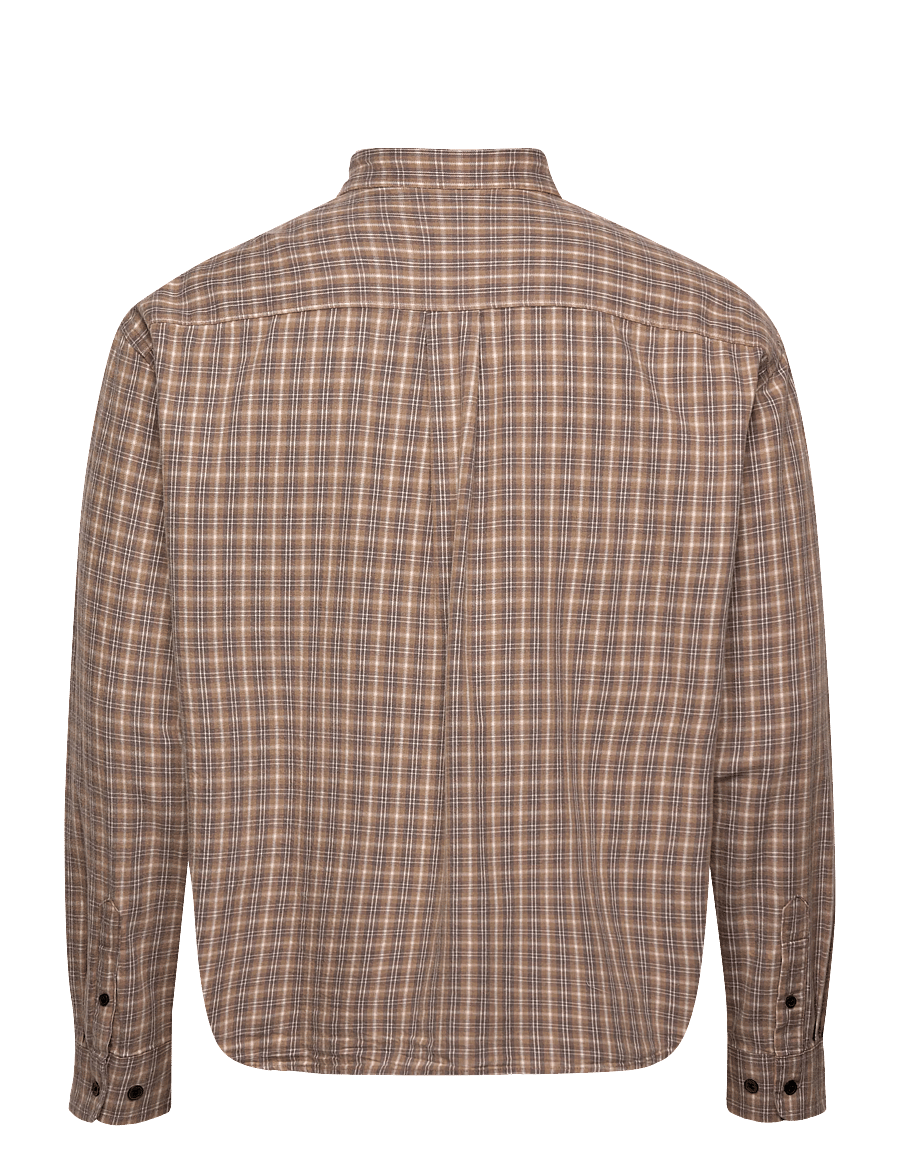 Weekday - Lloyd Loose Fit Flannel Shirt - flannel-skjorter - dusty mole - 1