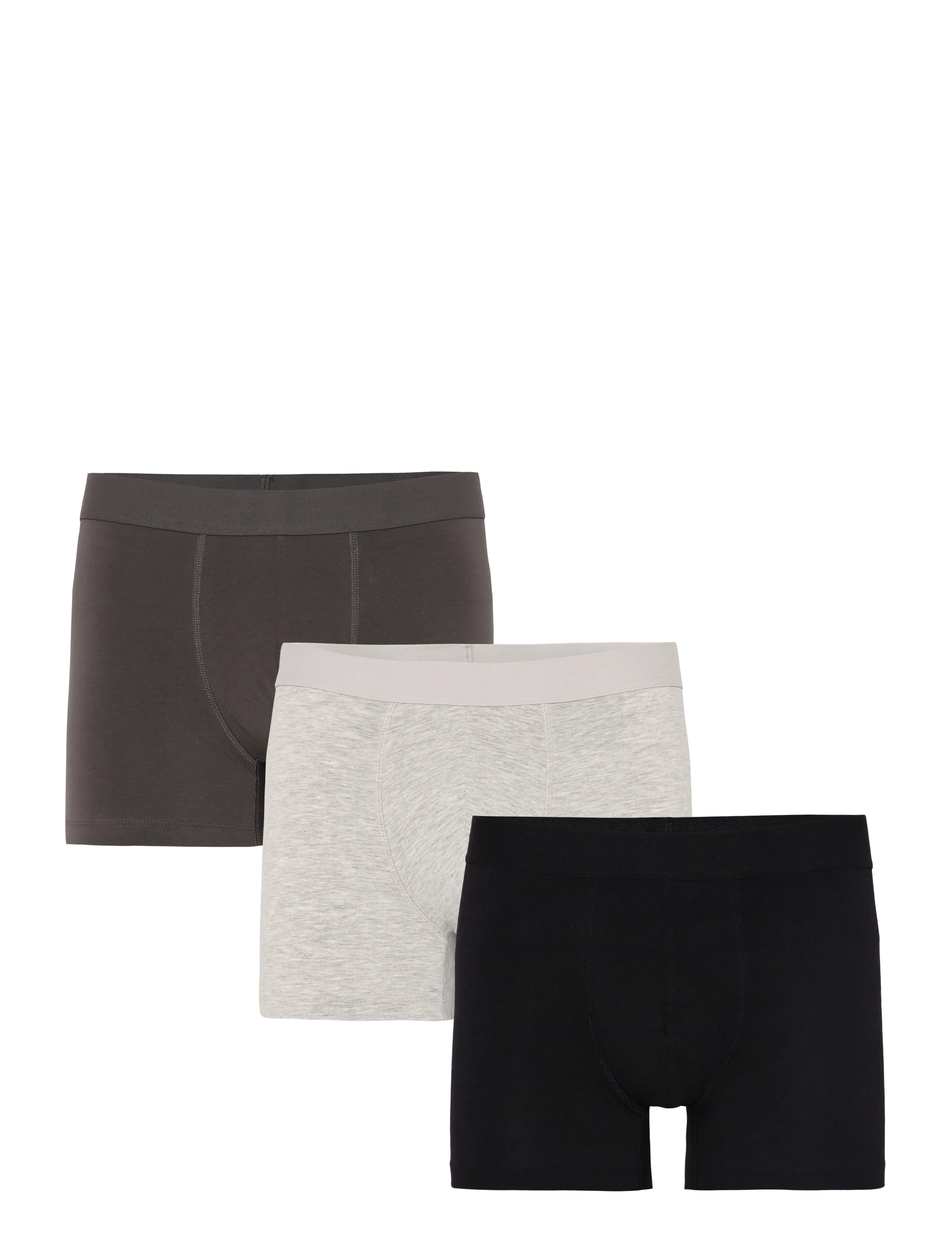 Weekday 3-pack Boxer Briefs - Boxer briefs - GREY MELANGE & DARK MOLE & BLACK / grey