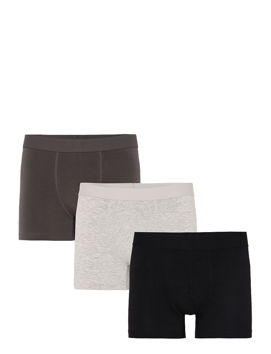 Weekday - 3-pack Boxer Briefs - majtki w wielopaku - grey melange & dark mole & black - 0