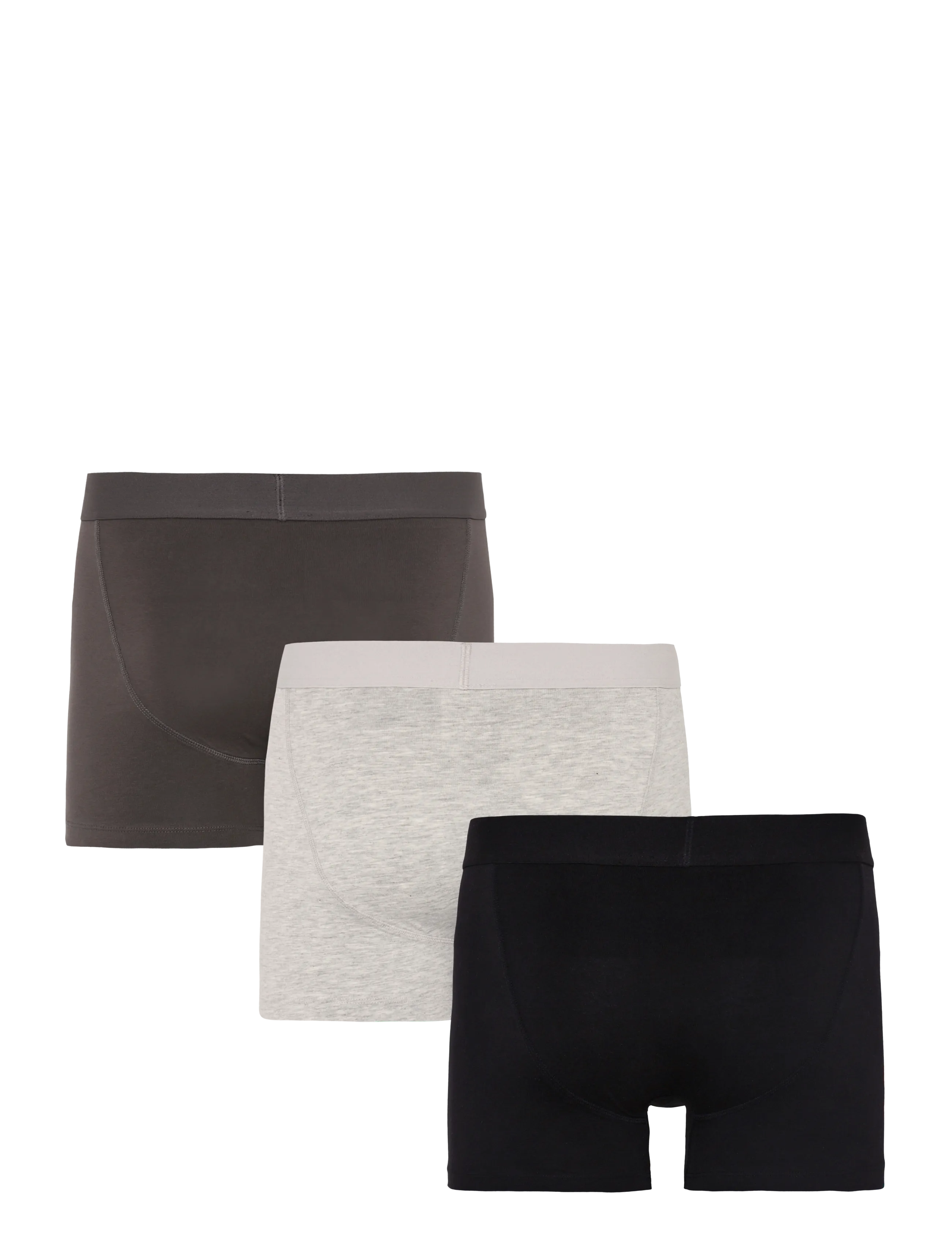 Weekday - 3-pack Boxer Briefs - grey melange & dark mole & black - 1