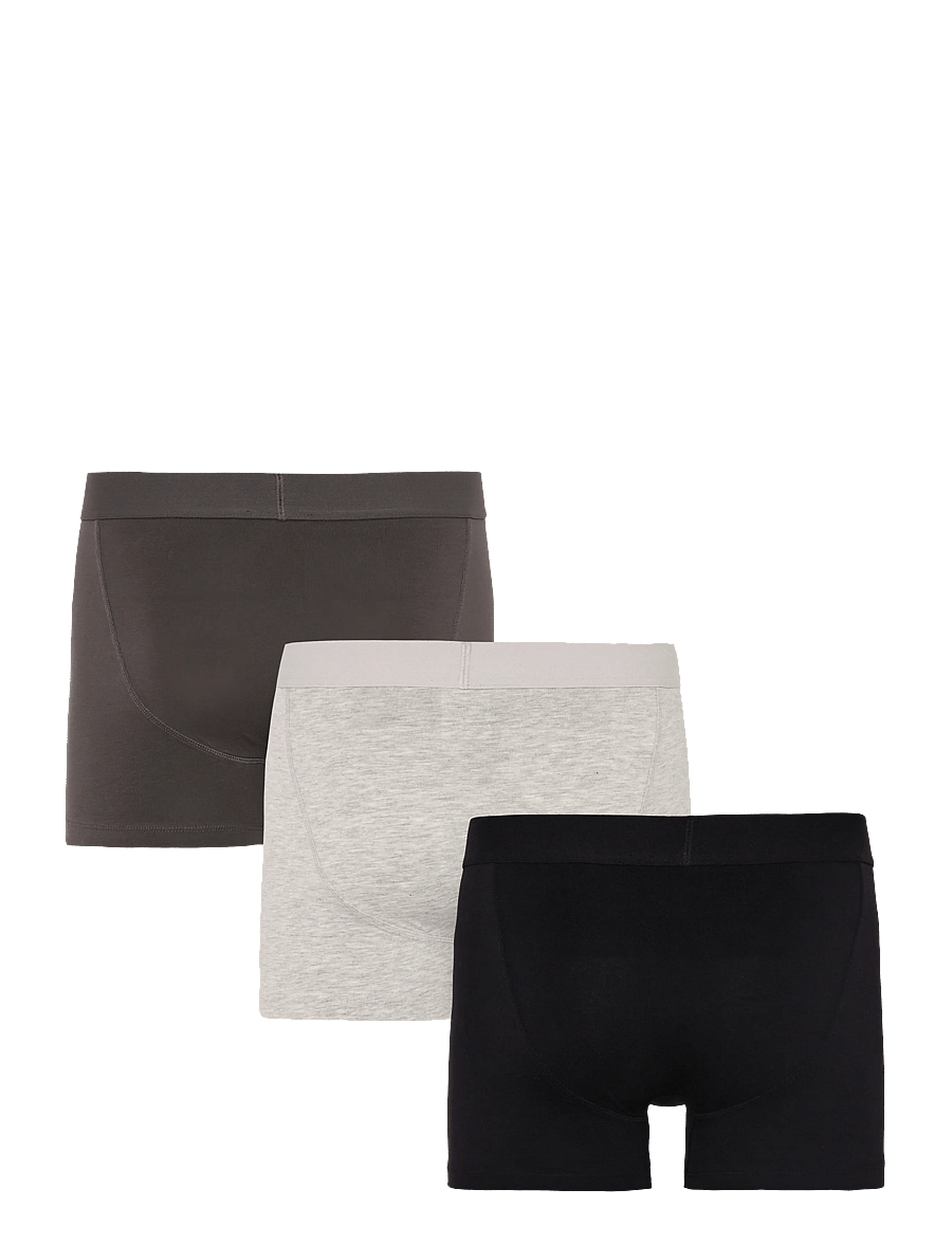 Weekday - 3-pack Boxer Briefs - majtki w wielopaku - grey melange & dark mole & black - 1