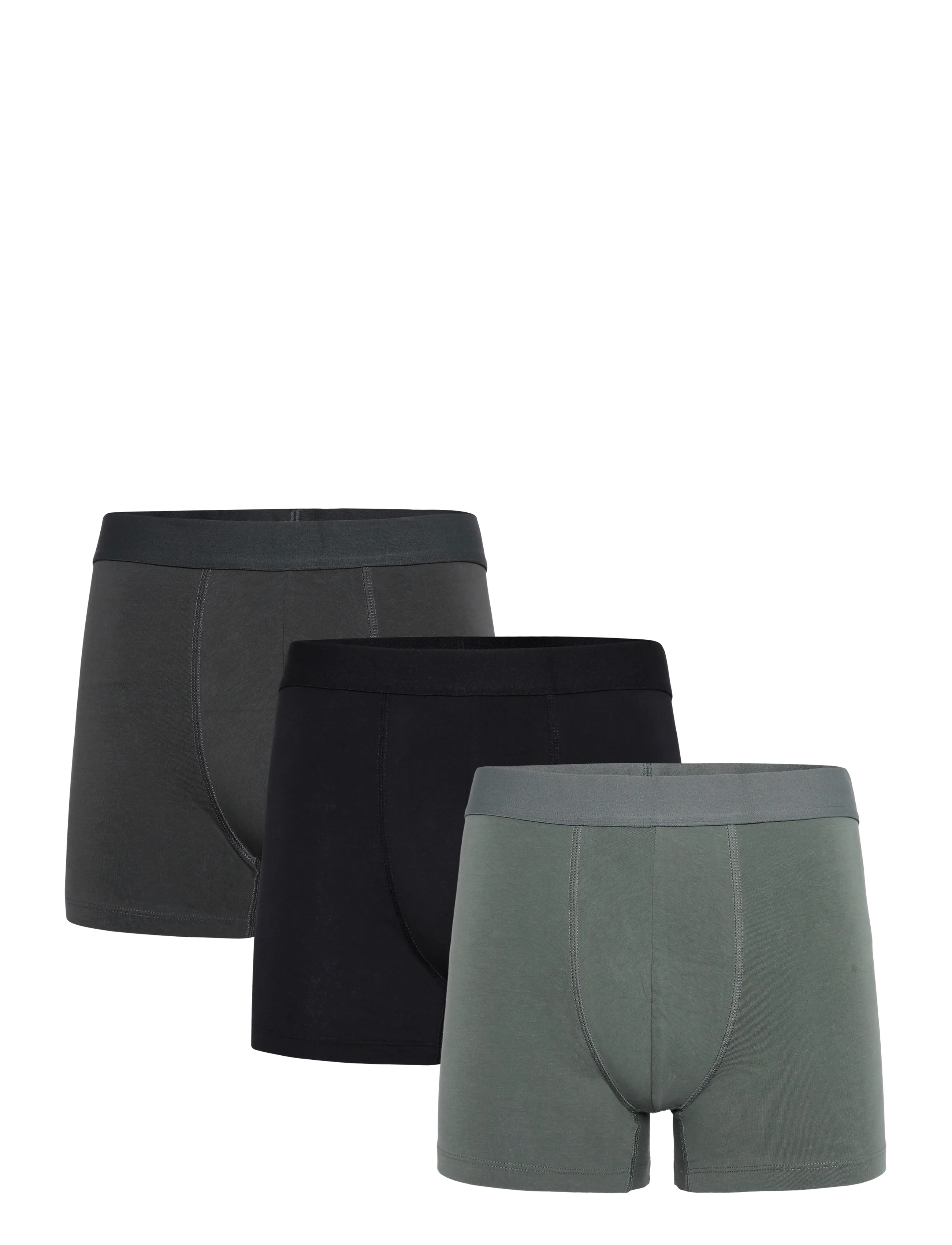 Weekday 3-pack Boxer Briefs - Unterwäsche - KHAKI & GREEN & BLACK / khaki/green